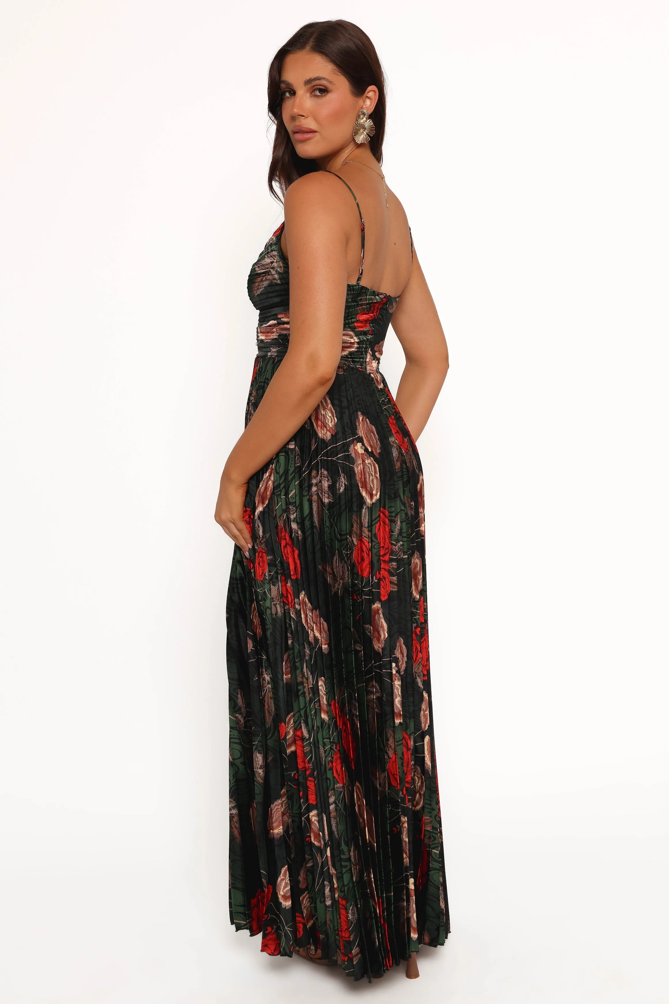 Naira Pleated Maxi Dress - Green Floral sold by Petal & Pup product image thumbnail 4