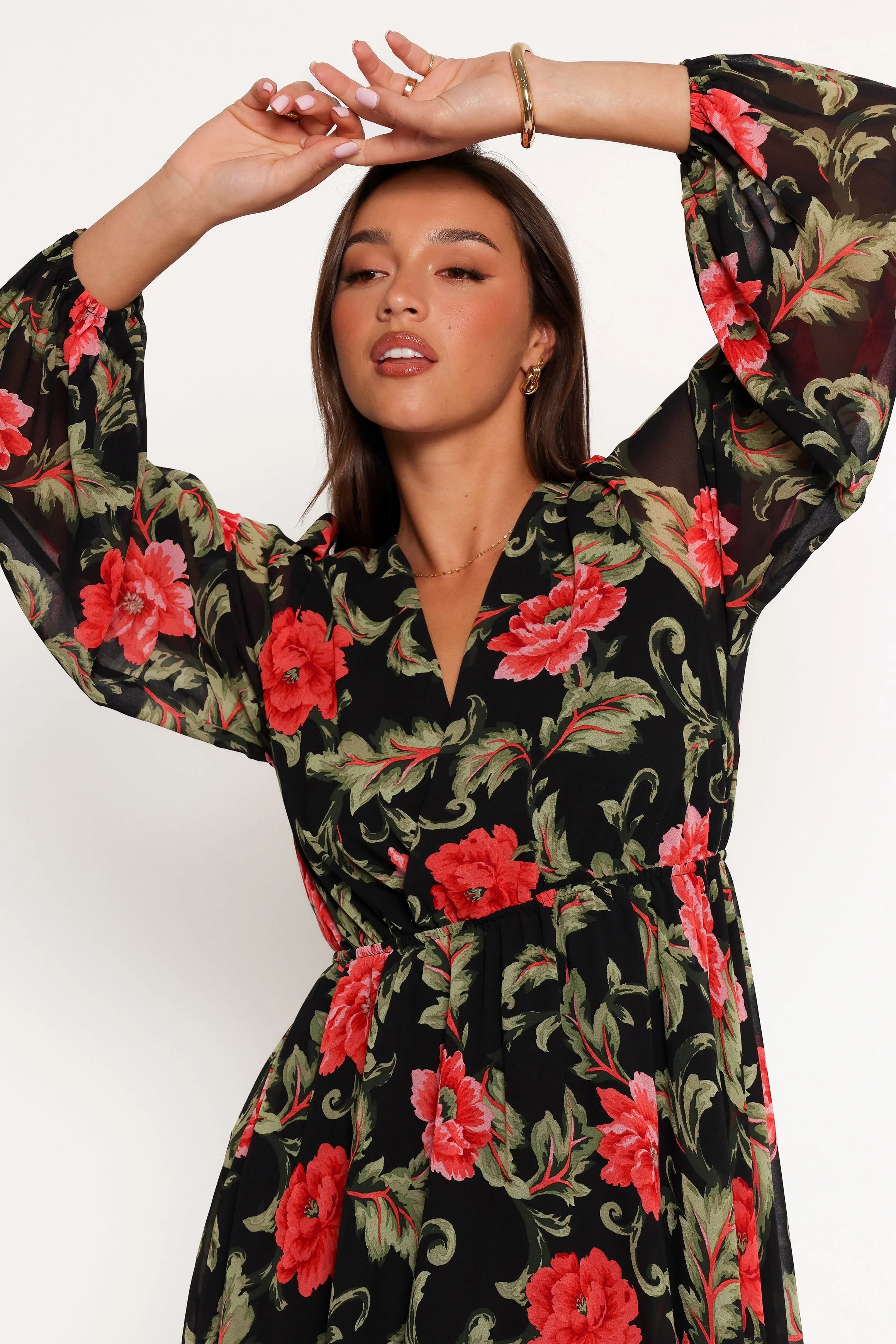 Anisa Maxi Dress - Black Floral sold by Petal & Pup product image thumbnail 4
