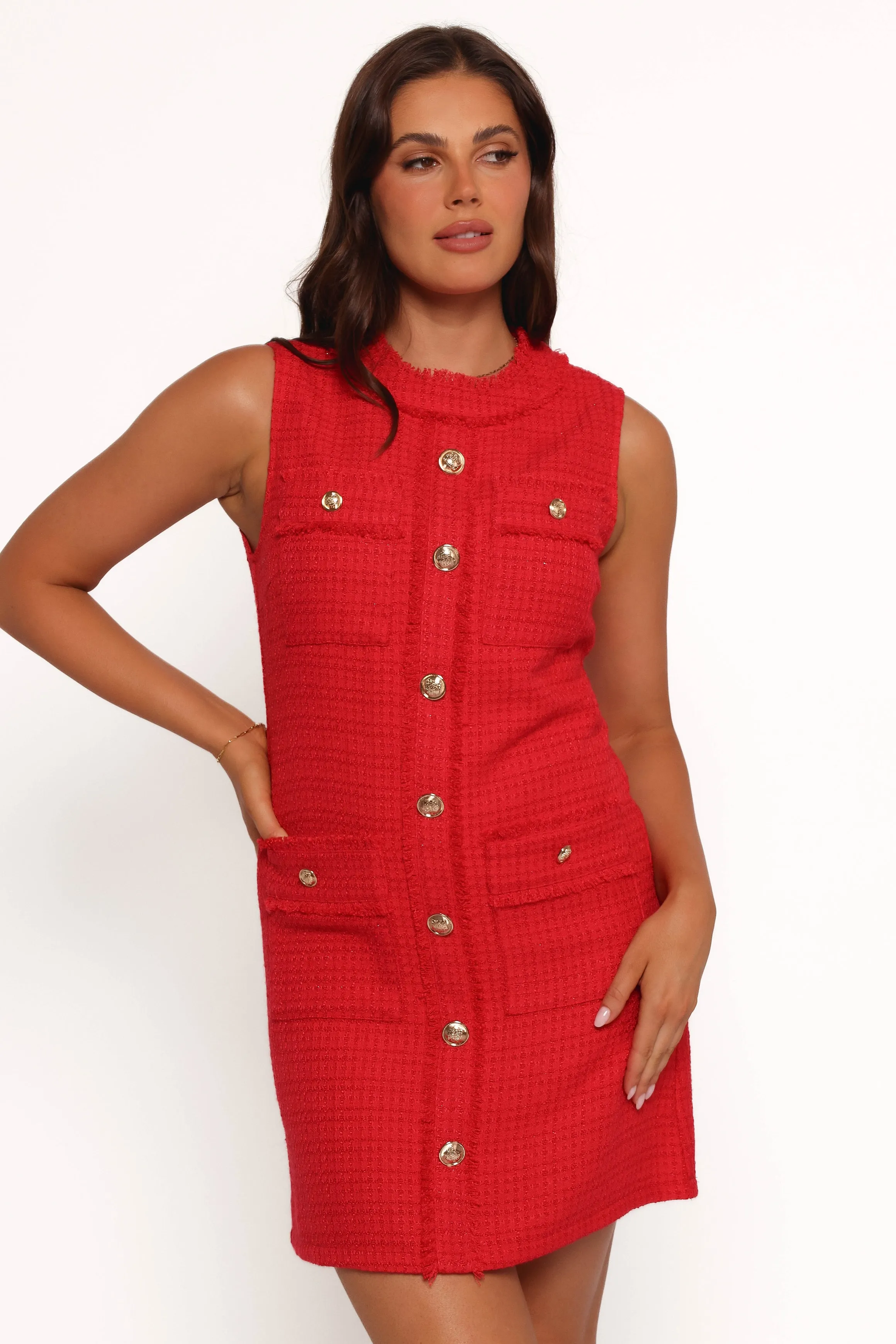 Kayli Mini Dress - Red sold by Petal & Pup product image thumbnail 2