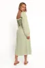 Ophelia Midi Dress - Olive sold by Petal & Pup