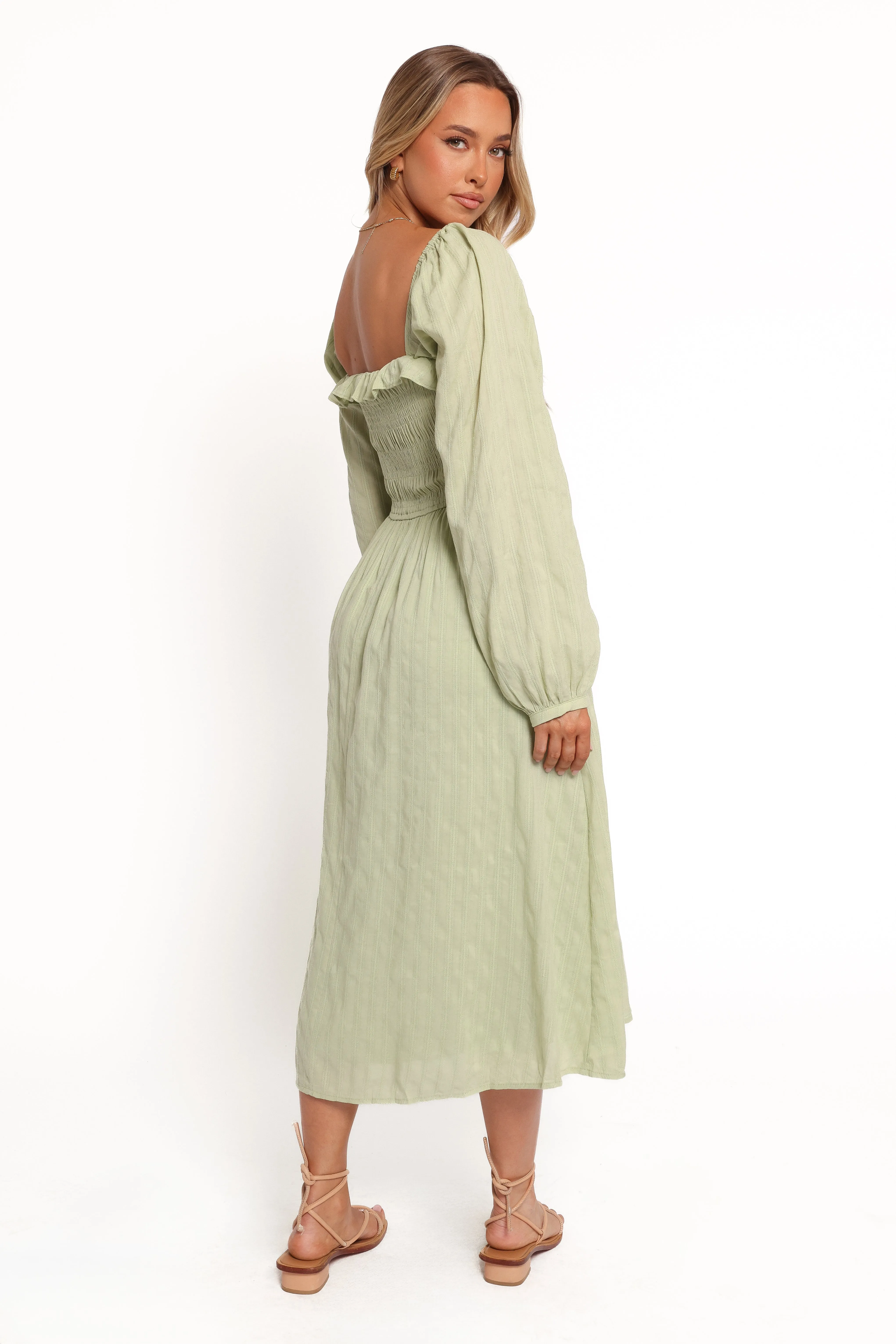 Ophelia Midi Dress - Olive sold by Petal & Pup product image thumbnail 4