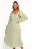 Ophelia Midi Dress - Olive sold by Petal & Pup