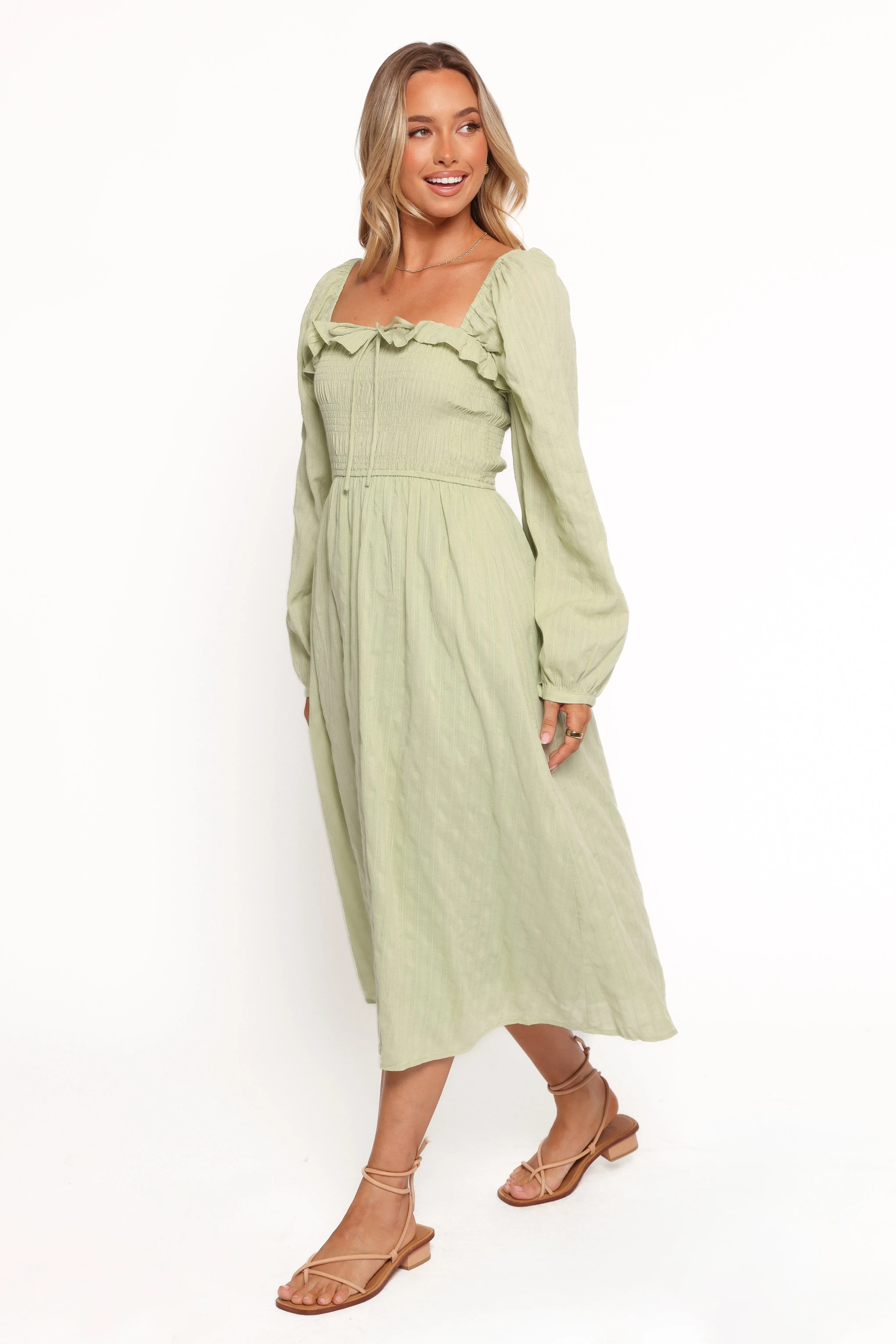 Ophelia Midi Dress - Olive sold by Petal & Pup product image thumbnail 3