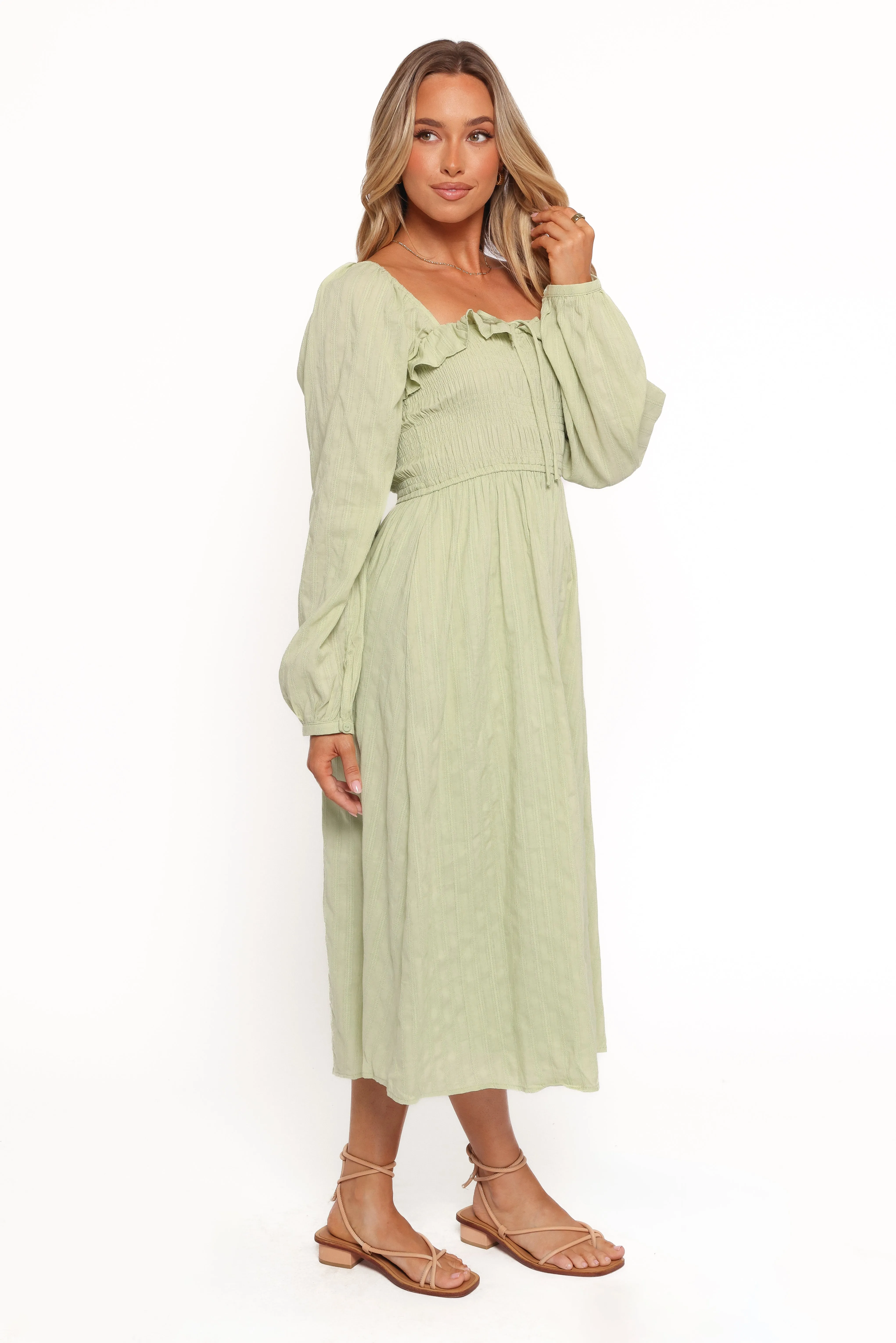 Ophelia Midi Dress - Olive sold by Petal & Pup product image thumbnail 5