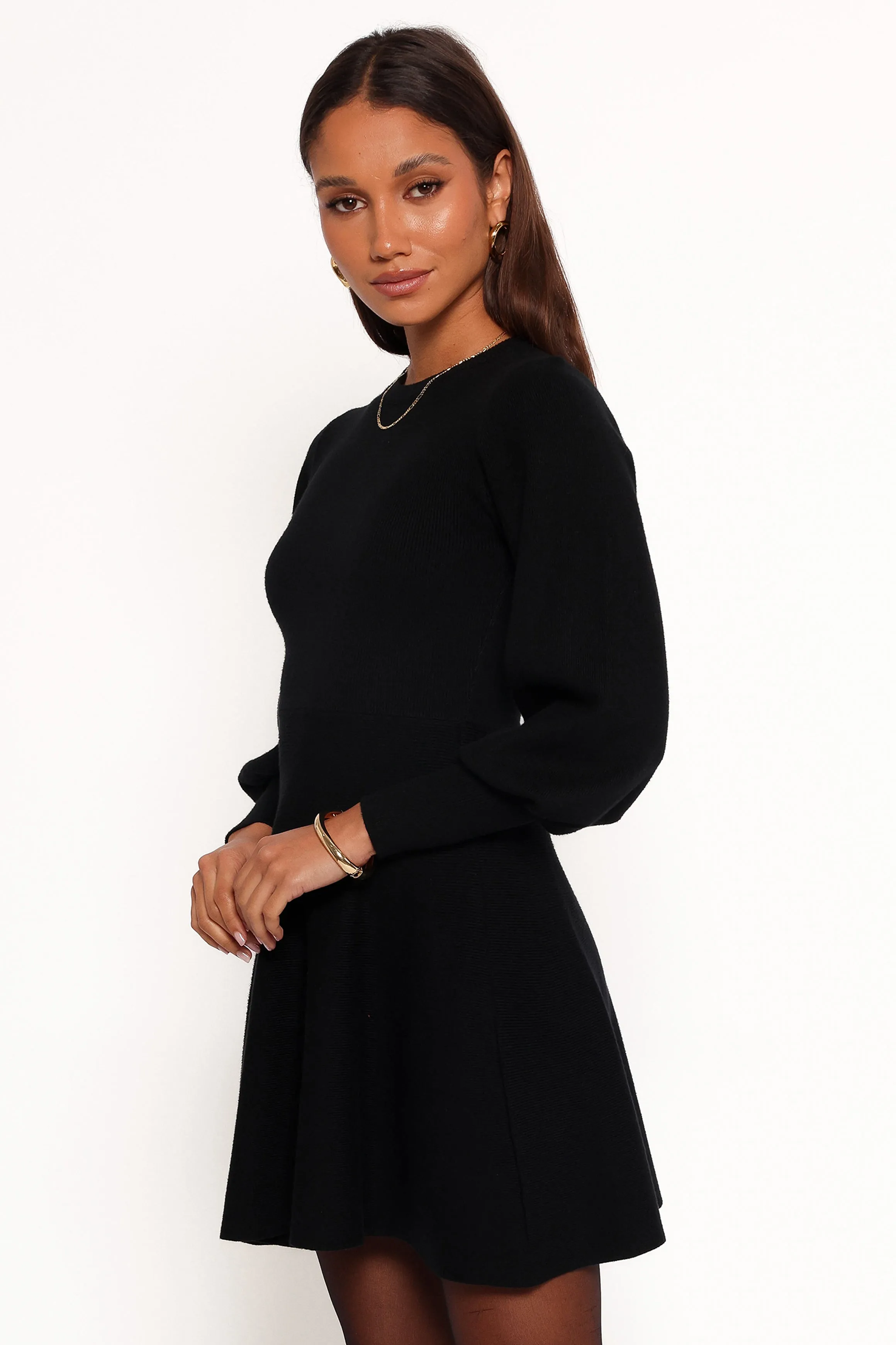 Gigi Long Sleeve Mini Dress - Black sold by Petal & Pup product image thumbnail 3