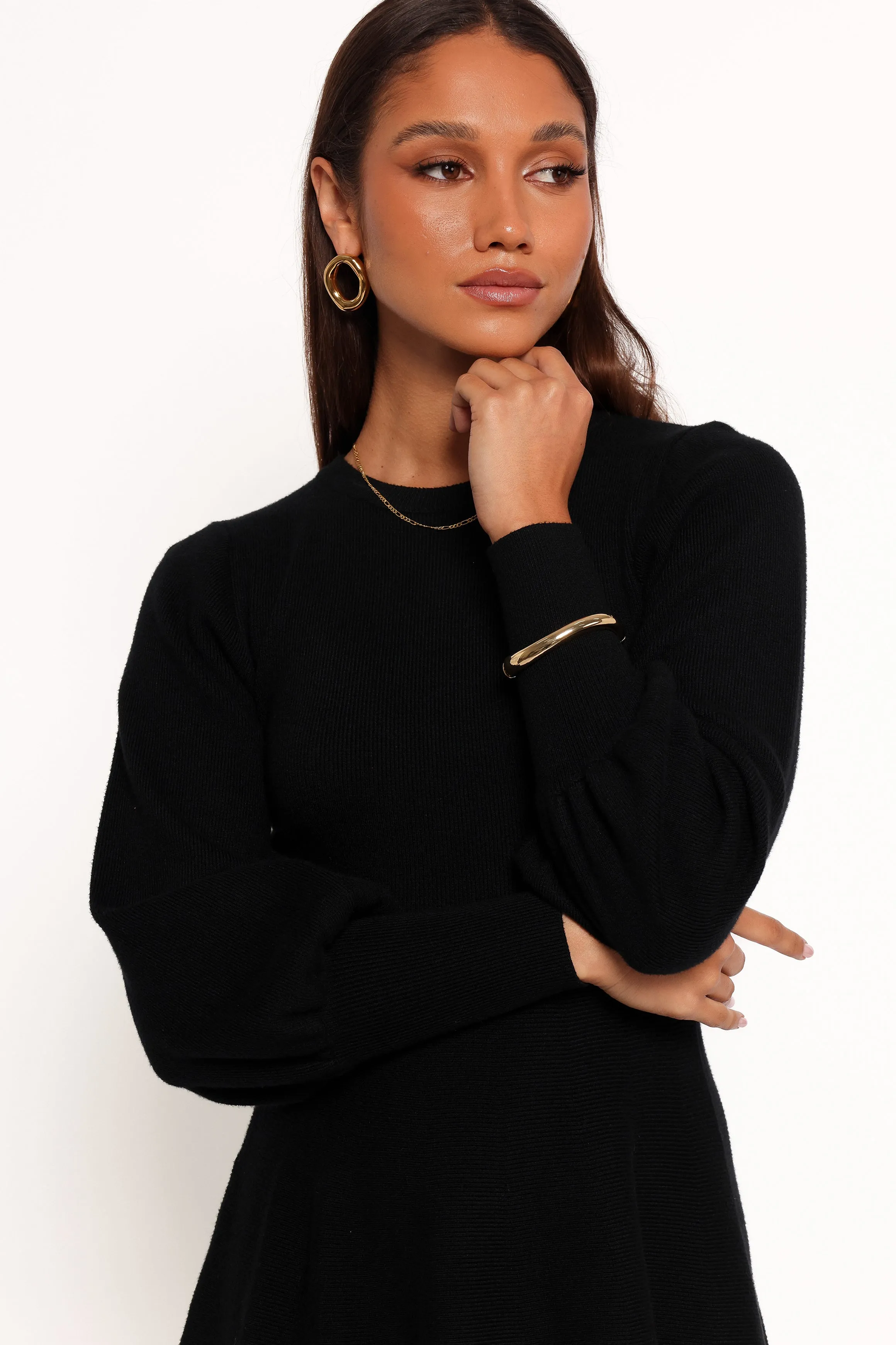 Gigi Long Sleeve Mini Dress - Black sold by Petal & Pup product image thumbnail 2