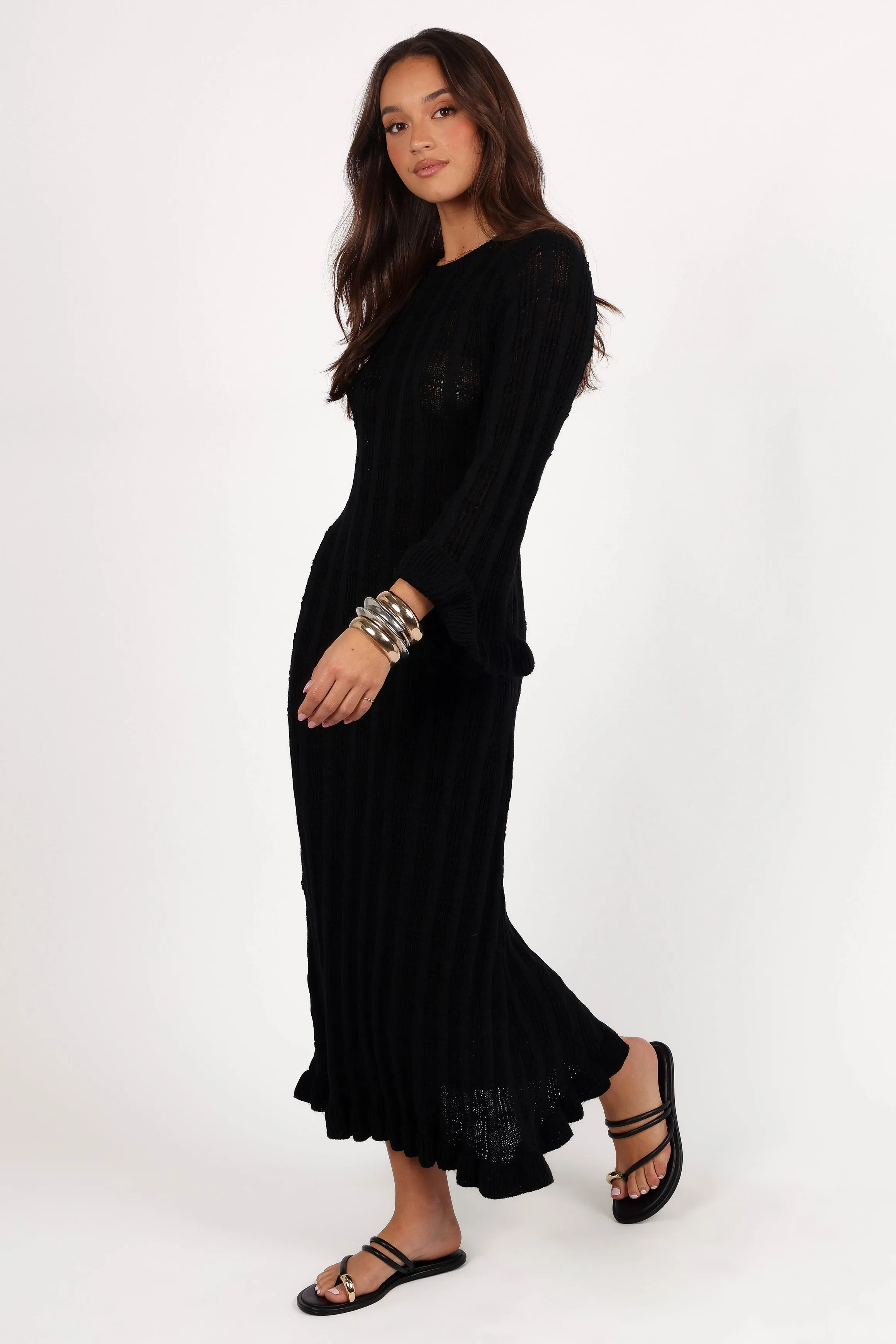 Colter Long Sleeve Maxi Dress - Black sold by Petal & Pup product image thumbnail 5