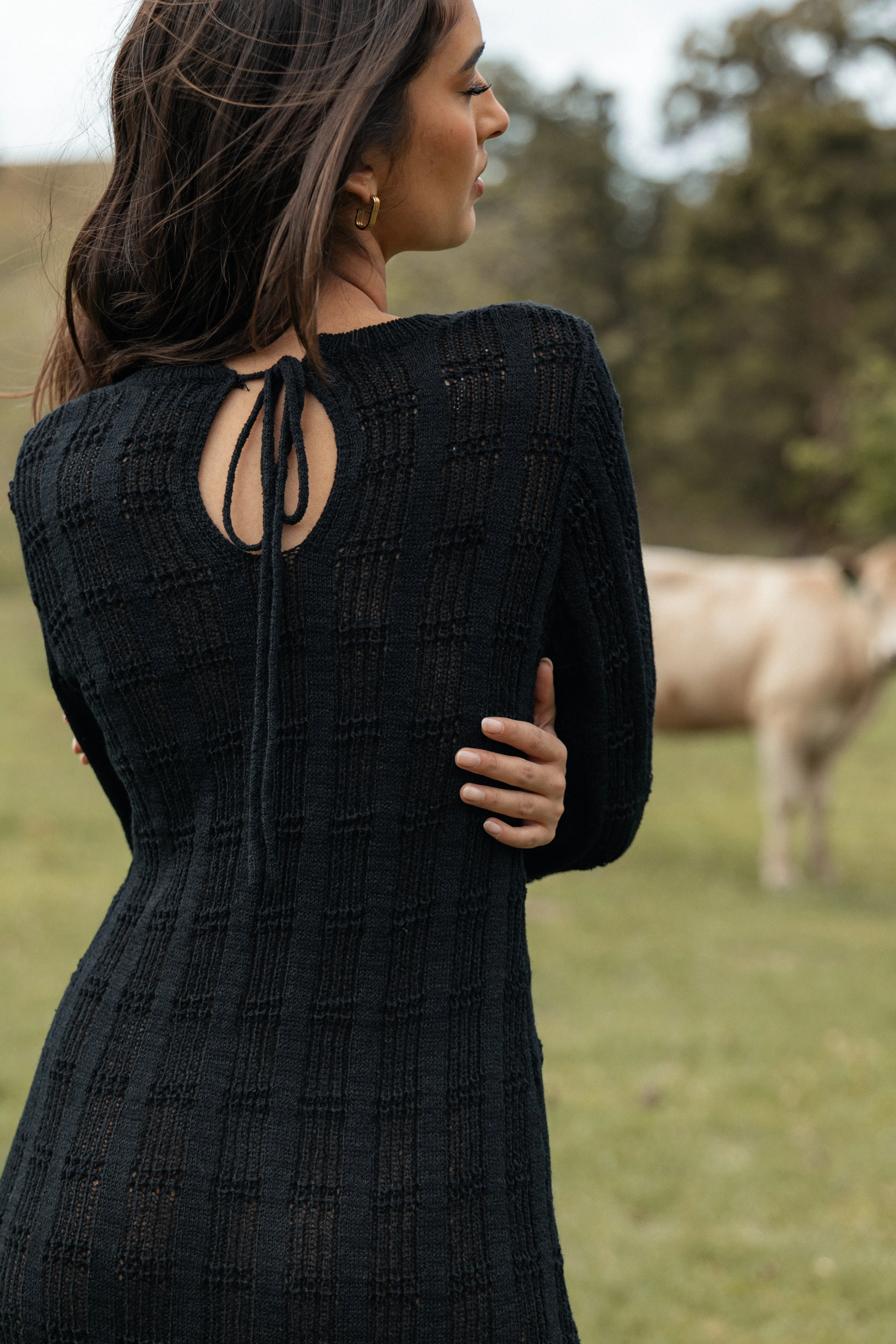 Colter Long Sleeve Maxi Dress - Black sold by Petal & Pup product image thumbnail 2