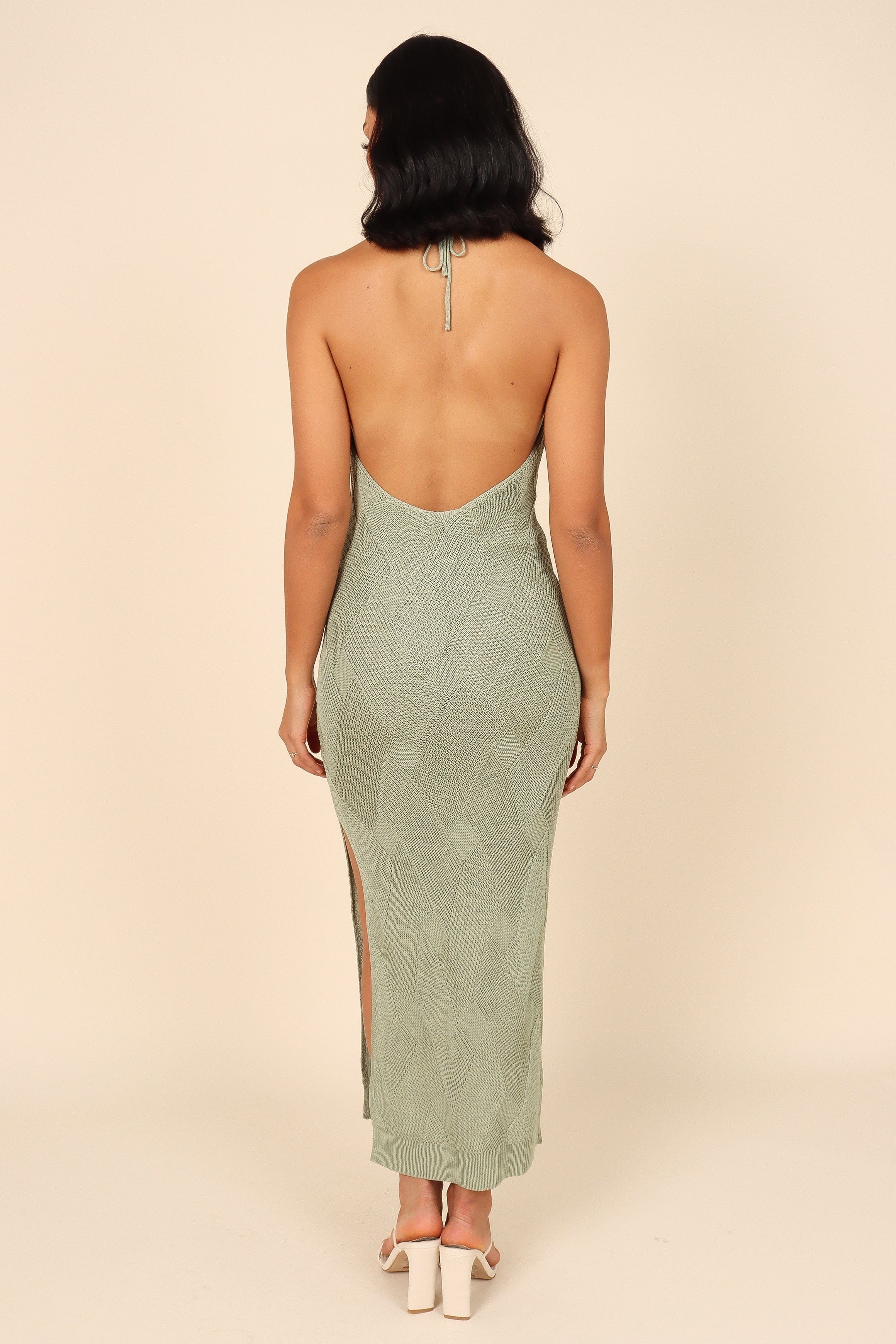 Oakley Crochet Midi Dress - Olive sold by Petal & Pup product image thumbnail 5