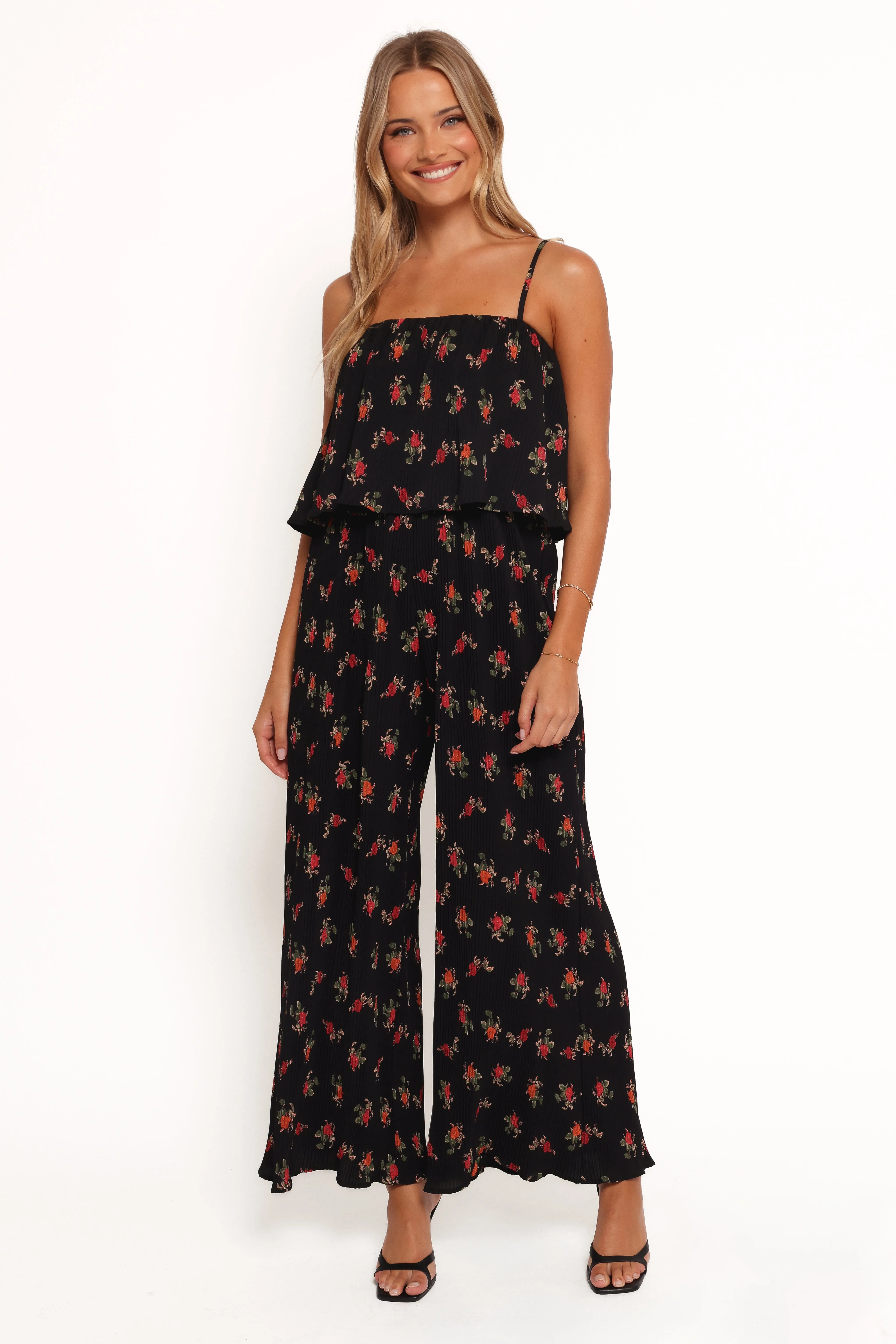Jillian Plisse Jumpsuit - Black Rose sold by Petal & Pup product image thumbnail 3