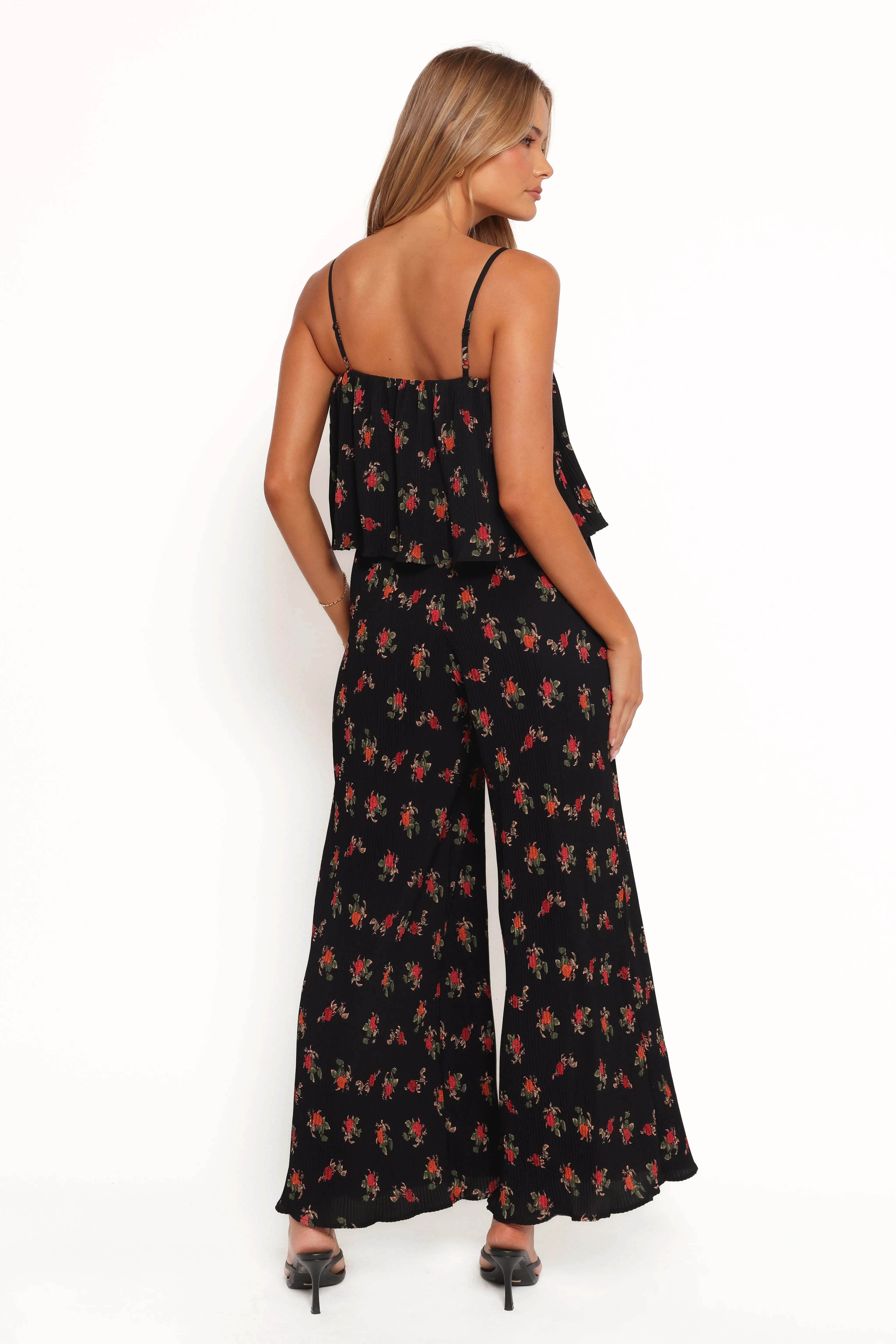 Jillian Plisse Jumpsuit - Black Rose sold by Petal & Pup product image thumbnail 5