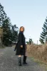 Kloss Tie Front Long Coat - Black sold by Petal & Pup