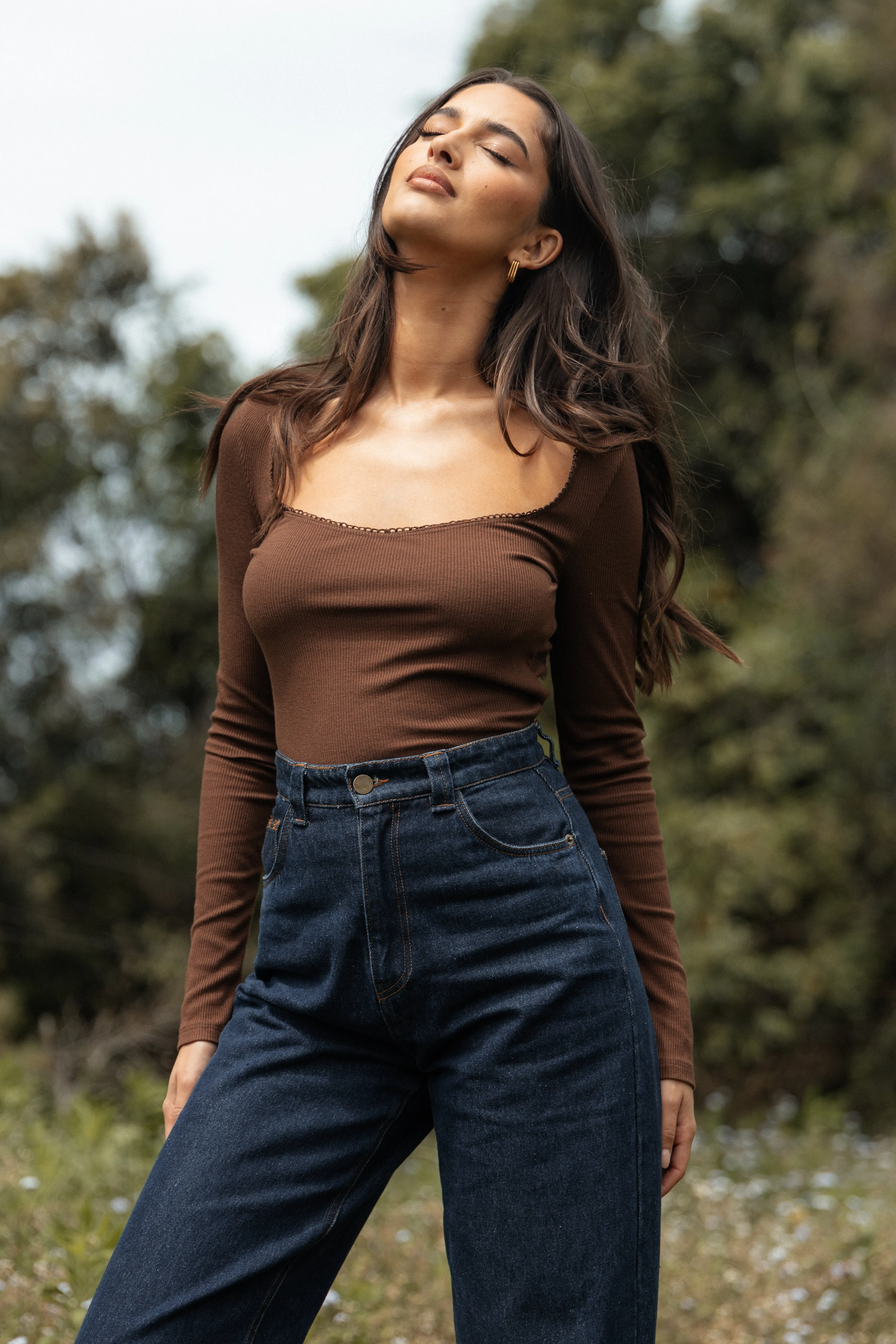 Verona Knit Top - Brown sold by Petal & Pup product image thumbnail 2