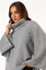 Bindy Cowlneck Knit Sweater - Grey Marle sold by Petal & Pup