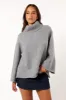 Bindy Cowlneck Knit Sweater - Grey Marle sold by Petal & Pup