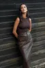 Colby Midi Skirt - Brown sold by Petal & Pup