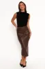 Colby Midi Skirt - Brown sold by Petal & Pup