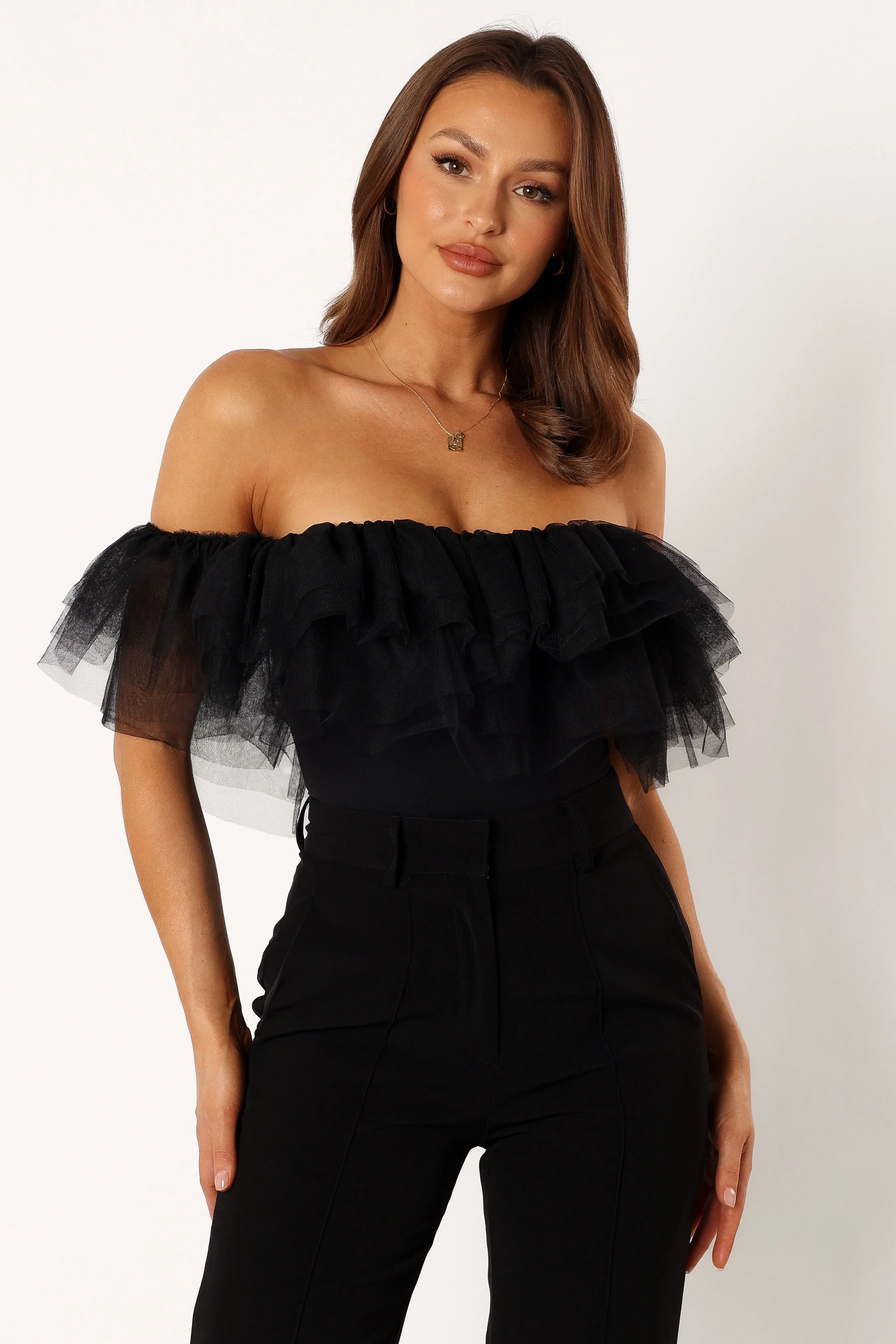 Dae Off Shoulder Bodysuit - Black sold by Petal & Pup product image thumbnail 4