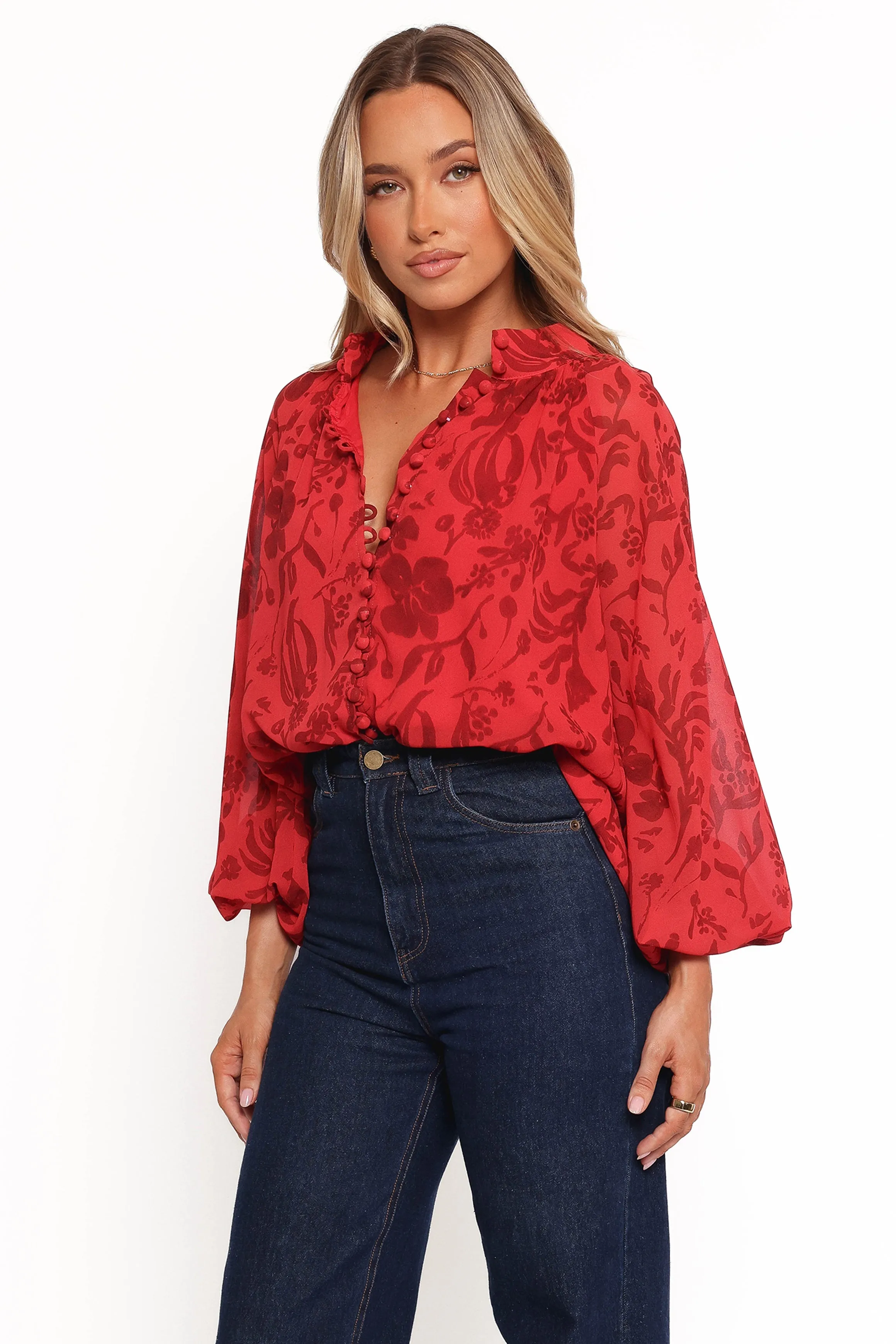 Marni Top - Red Floral sold by Petal & Pup product image thumbnail 3
