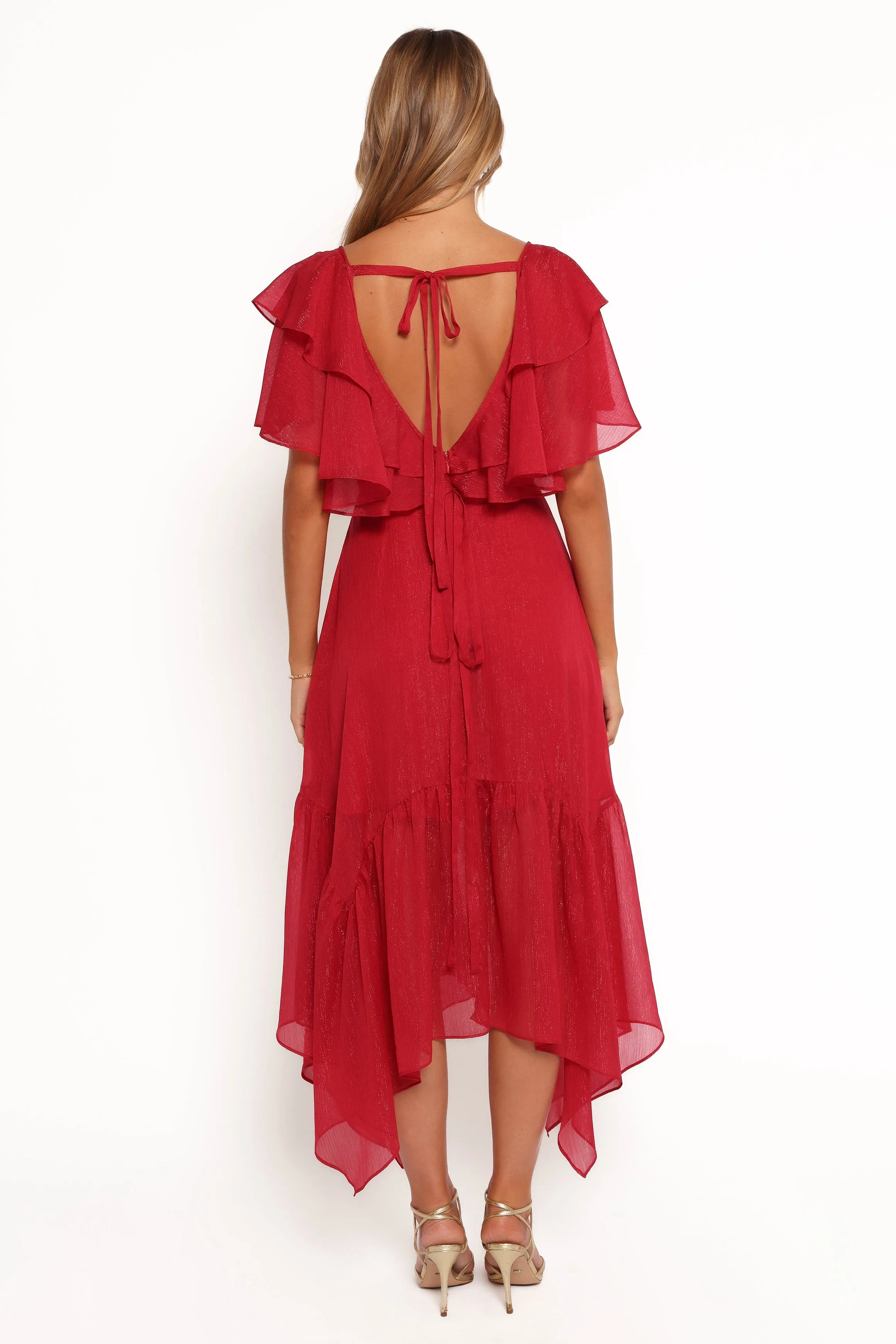 Merida Midi Dress - Red sold by Petal & Pup product image thumbnail 4