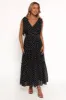 Ada Maxi Dress - Black Polka Dot sold by Petal & Pup