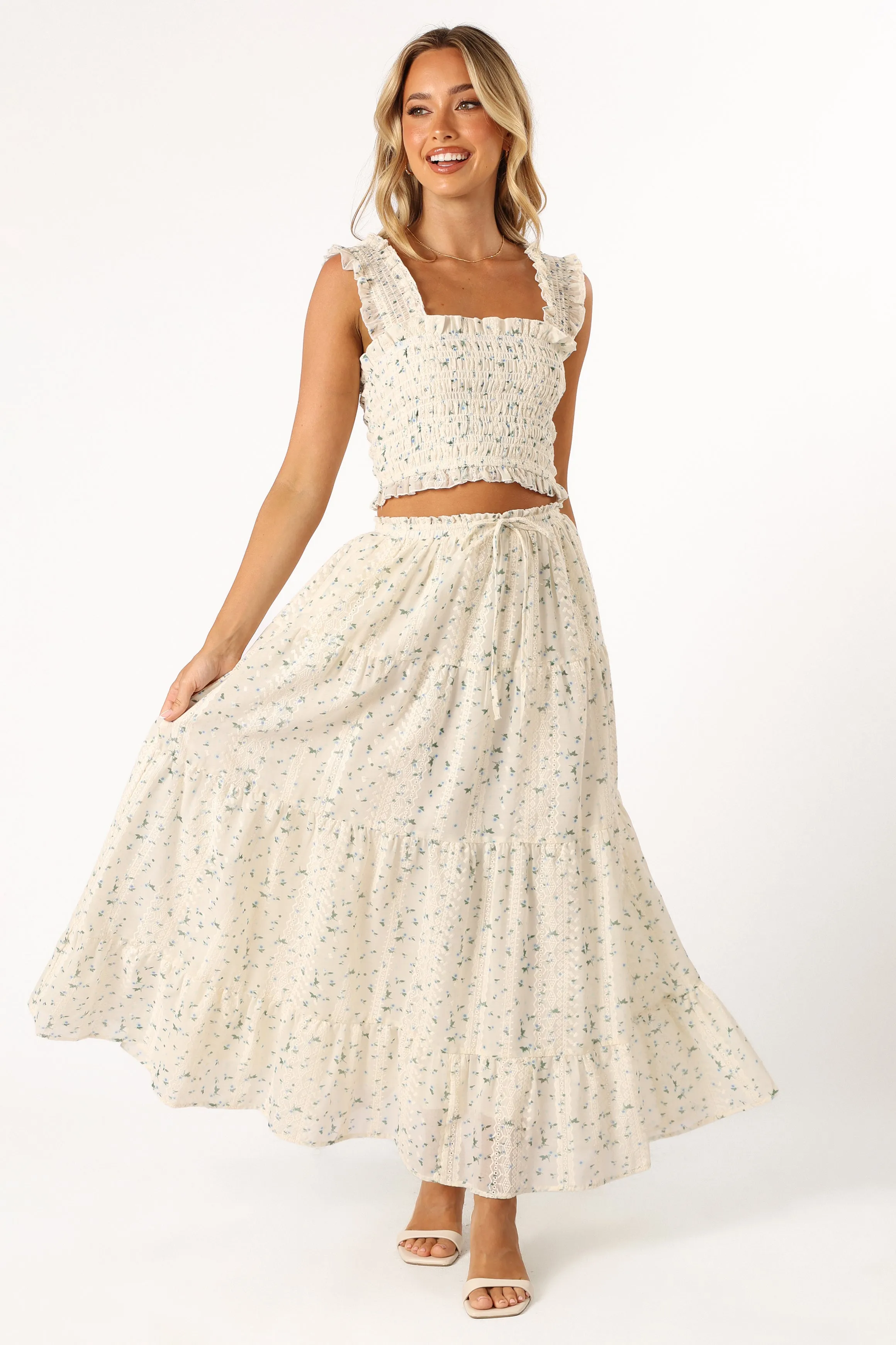 Amberlyn Maxi Skirt - Blue Floral sold by Petal & Pup product image thumbnail 3