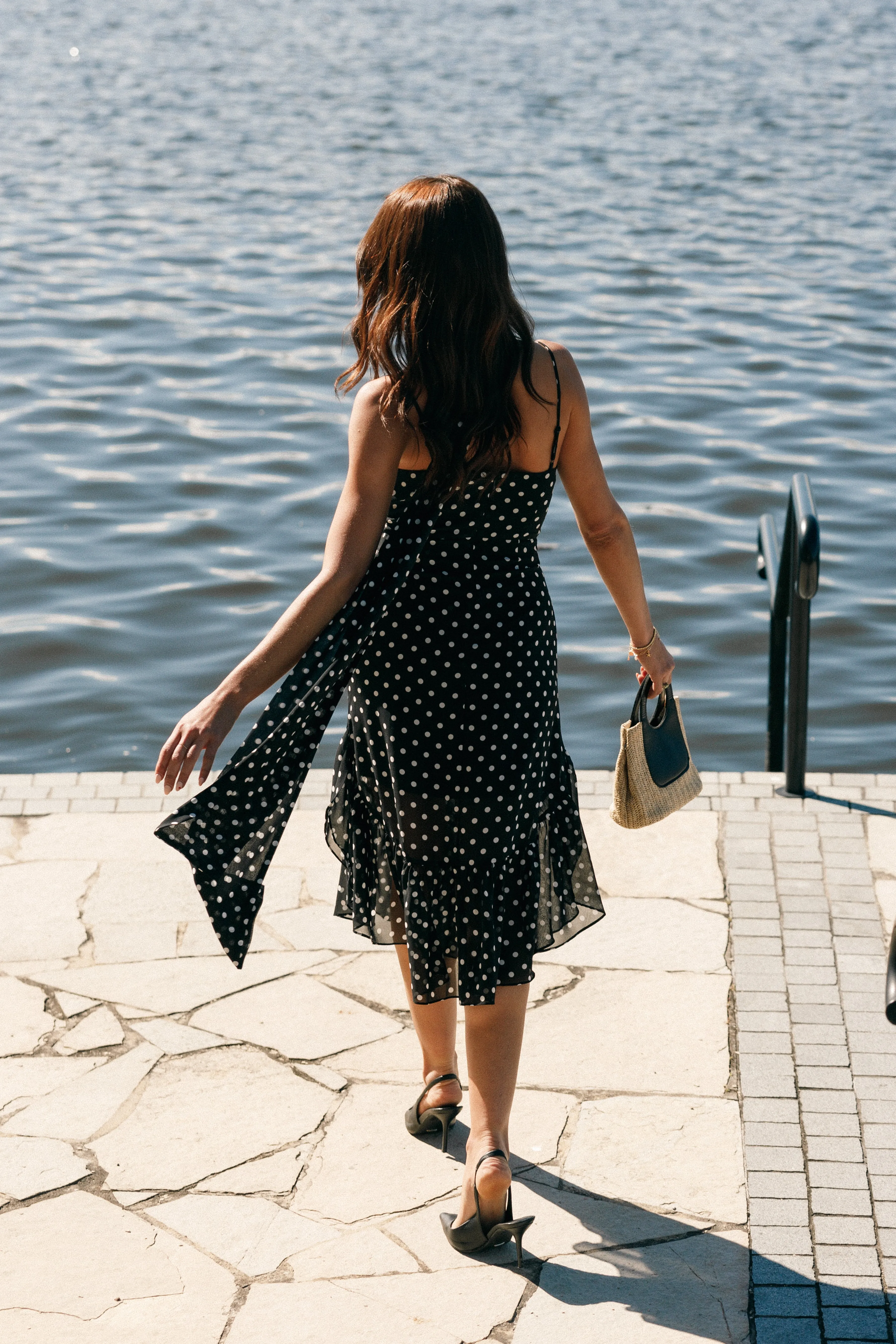 Francesca Midi Dress - Black Polka Dot sold by Petal & Pup product image thumbnail 2