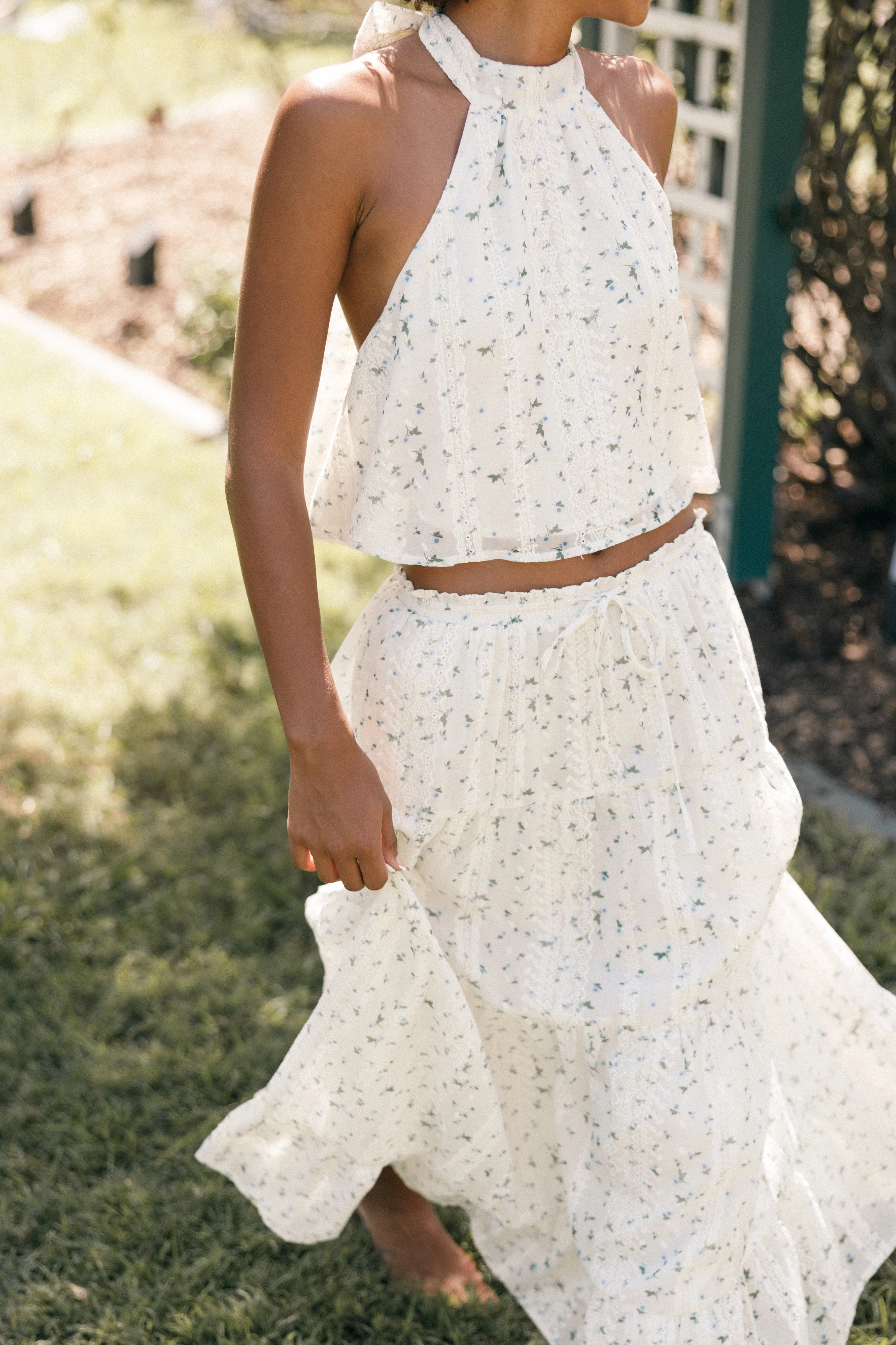 Amberlyn Maxi Skirt - Blue Floral sold by Petal & Pup product image thumbnail 2