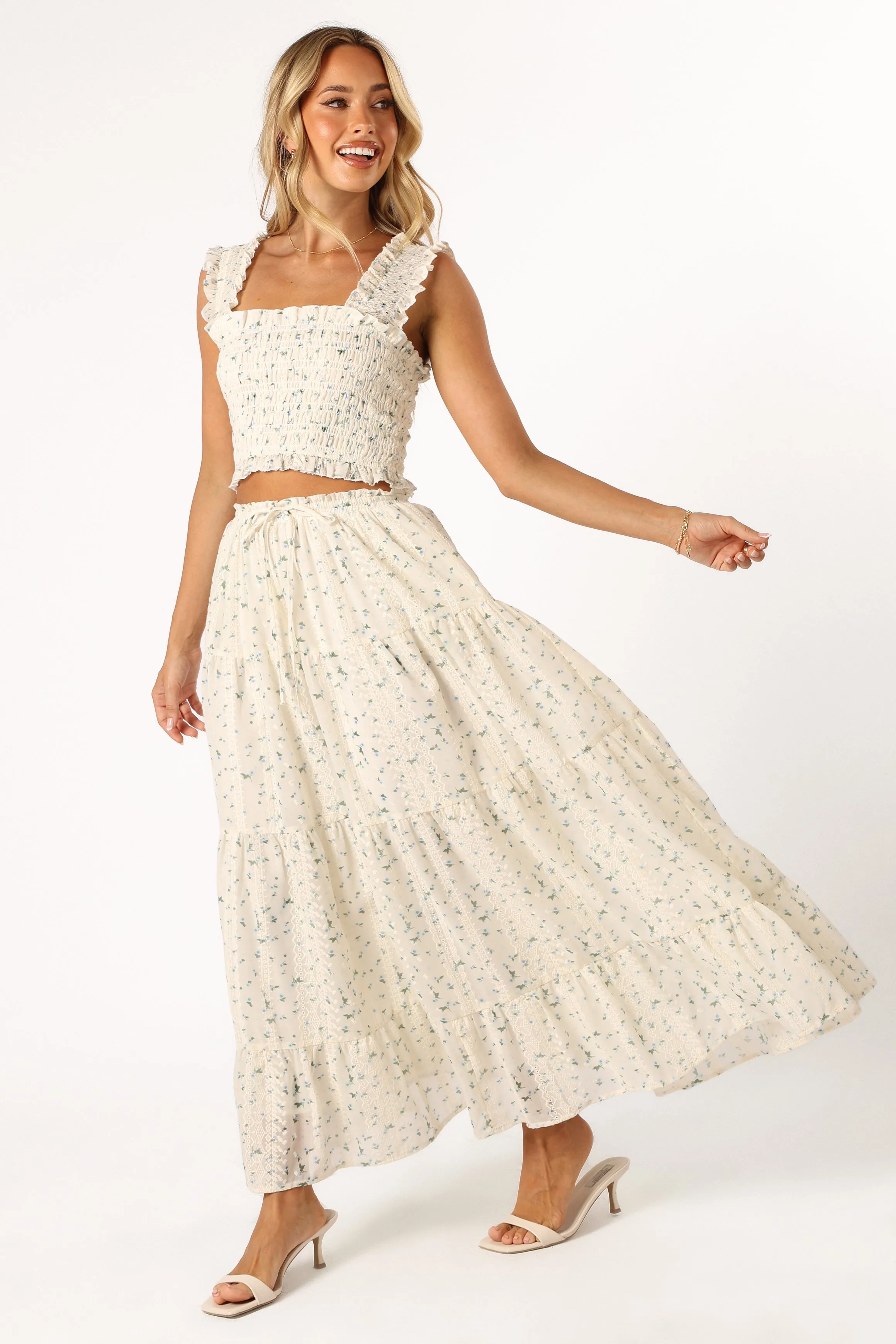 Amberlyn Maxi Skirt - Blue Floral sold by Petal & Pup product image thumbnail 5