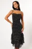 Francesca Midi Dress - Black Polka Dot sold by Petal & Pup