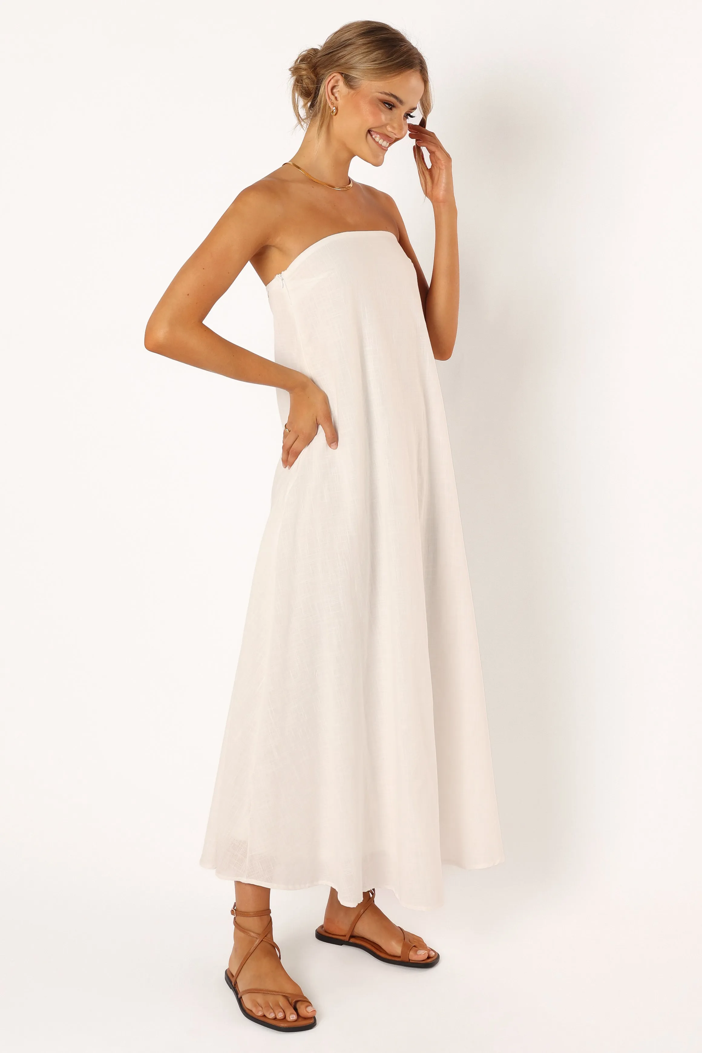 Soph Strapless Maxi Dress - White sold by Petal & Pup product image thumbnail 5