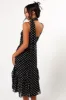 Francesca Midi Dress - Black Polka Dot sold by Petal & Pup
