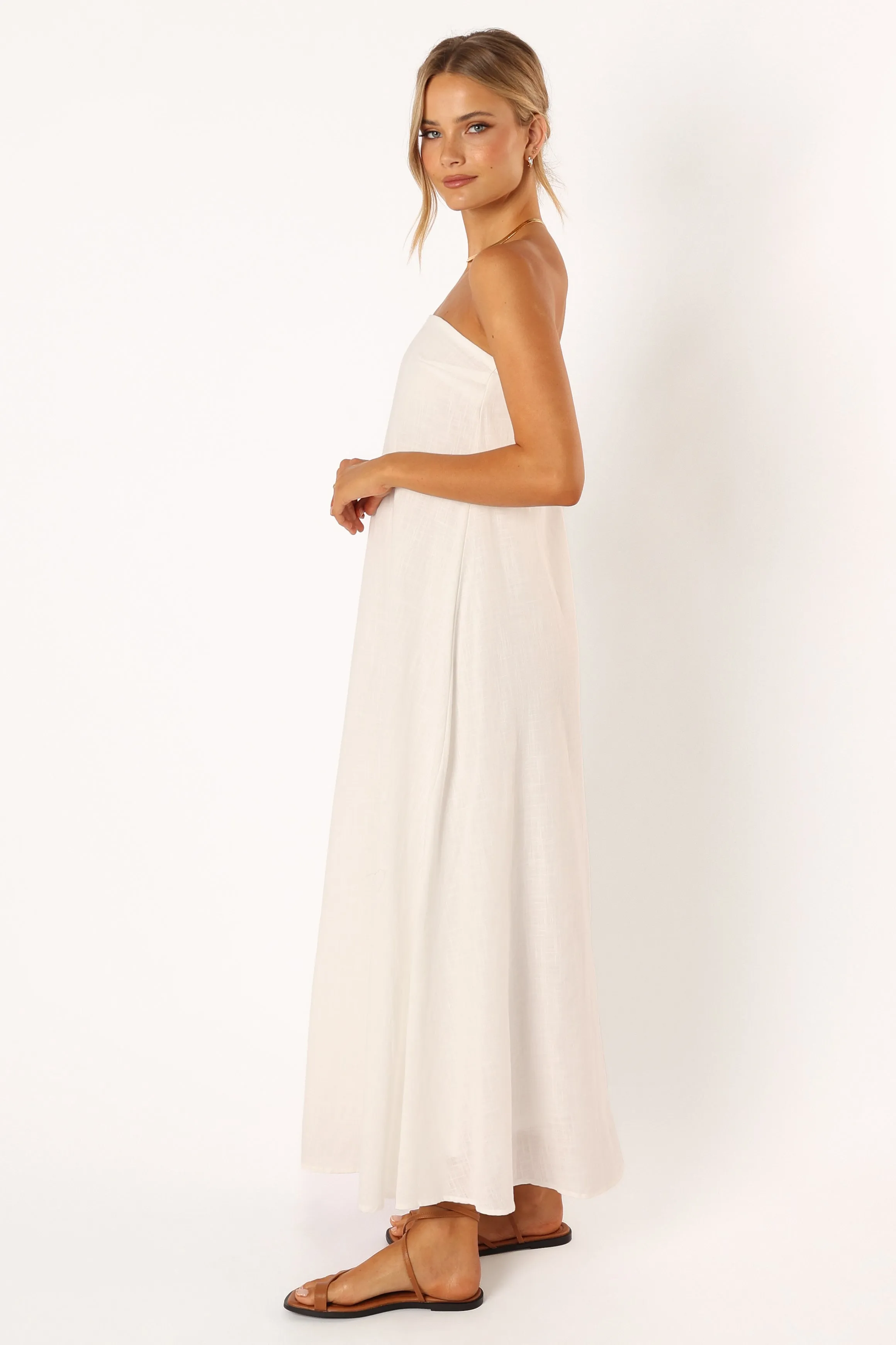 Soph Strapless Maxi Dress - White sold by Petal & Pup product image thumbnail 4