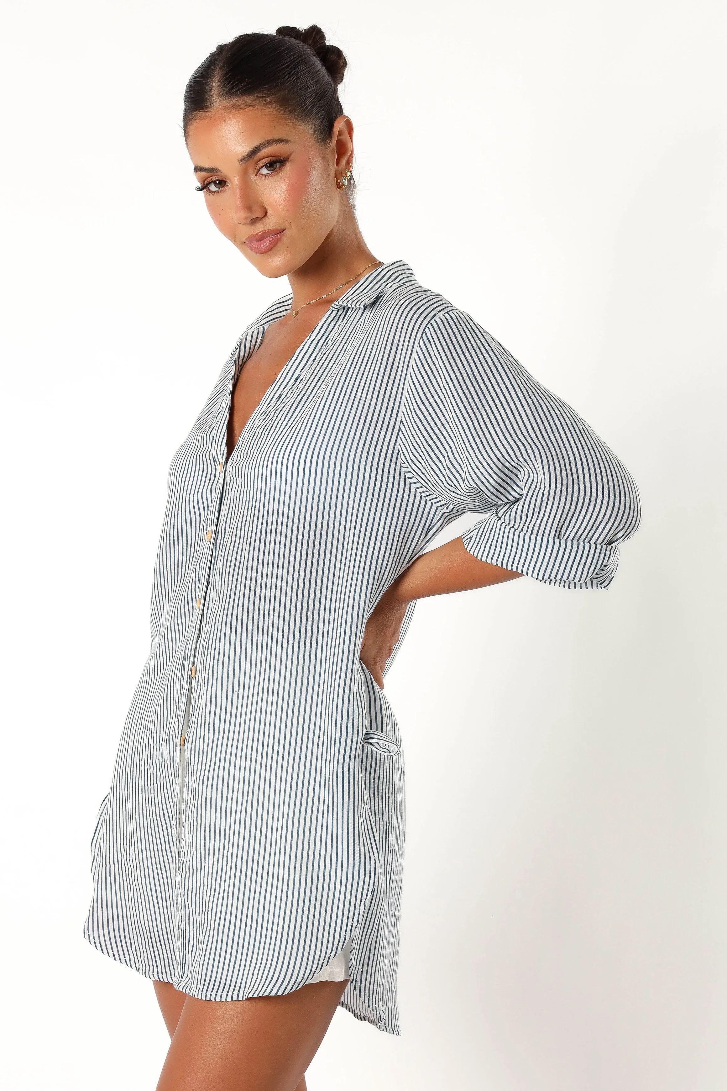 Wren Oversized Shirt - Navy sold by Petal & Pup product image thumbnail 4