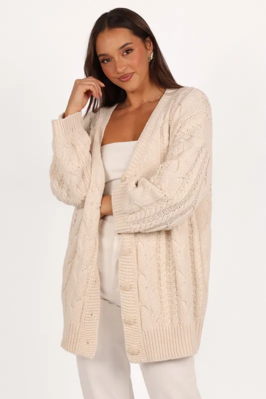 Monique Cardigan - Cream sold by Petal & Pup