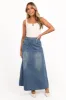 Gwen Denim Skirt - Mid Wash Denim sold by Petal & Pup