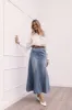 Gwen Denim Skirt - Mid Wash Denim sold by Petal & Pup