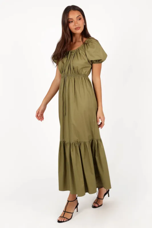 Juliana Maxi Dress - Olive sold by Petal & Pup