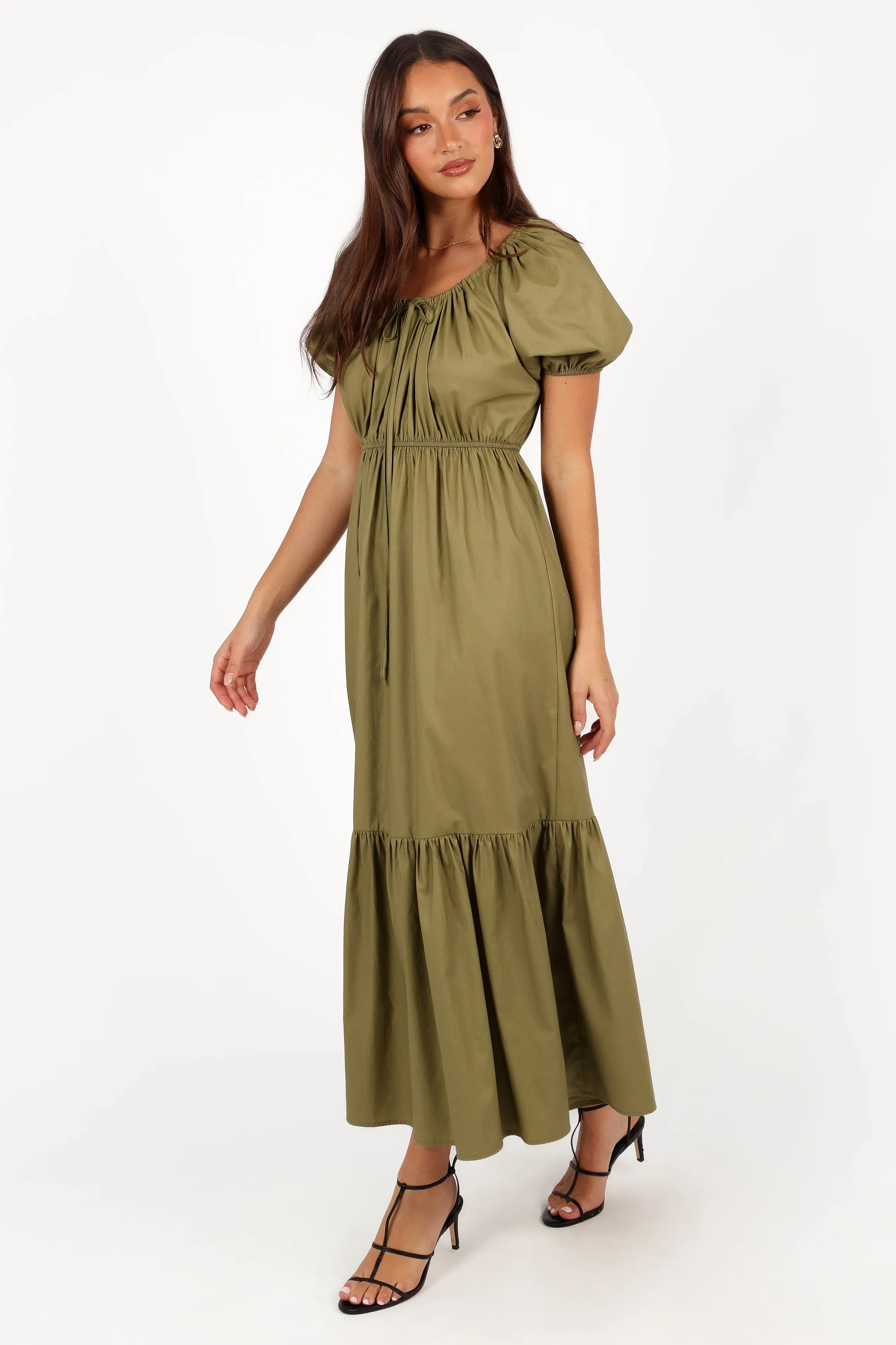 Juliana Maxi Dress - Olive sold by Petal & Pup