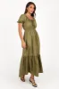 Juliana Maxi Dress - Olive sold by Petal & Pup