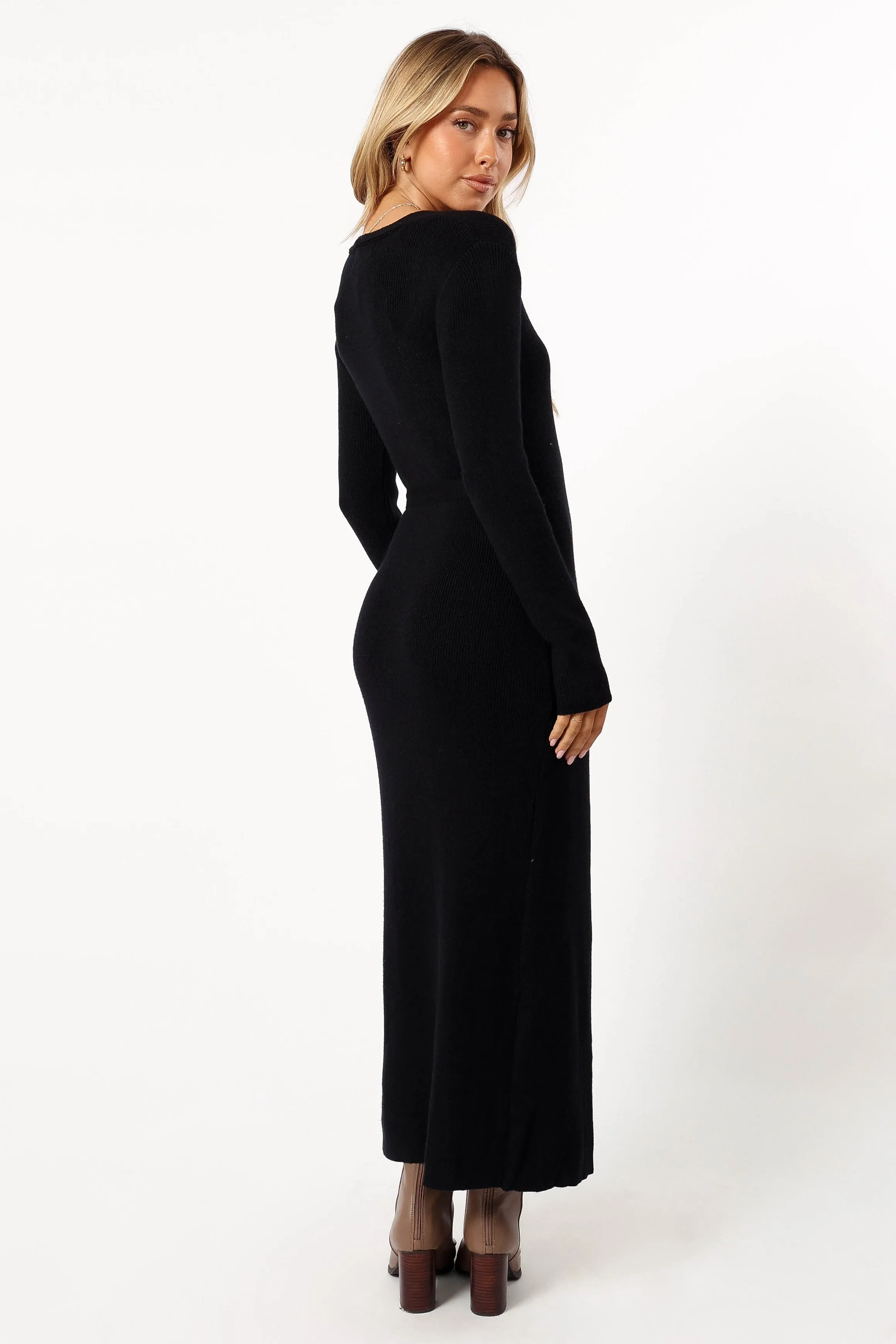 Kellan Wrap Midi Dress - Black sold by Petal & Pup product image thumbnail 5