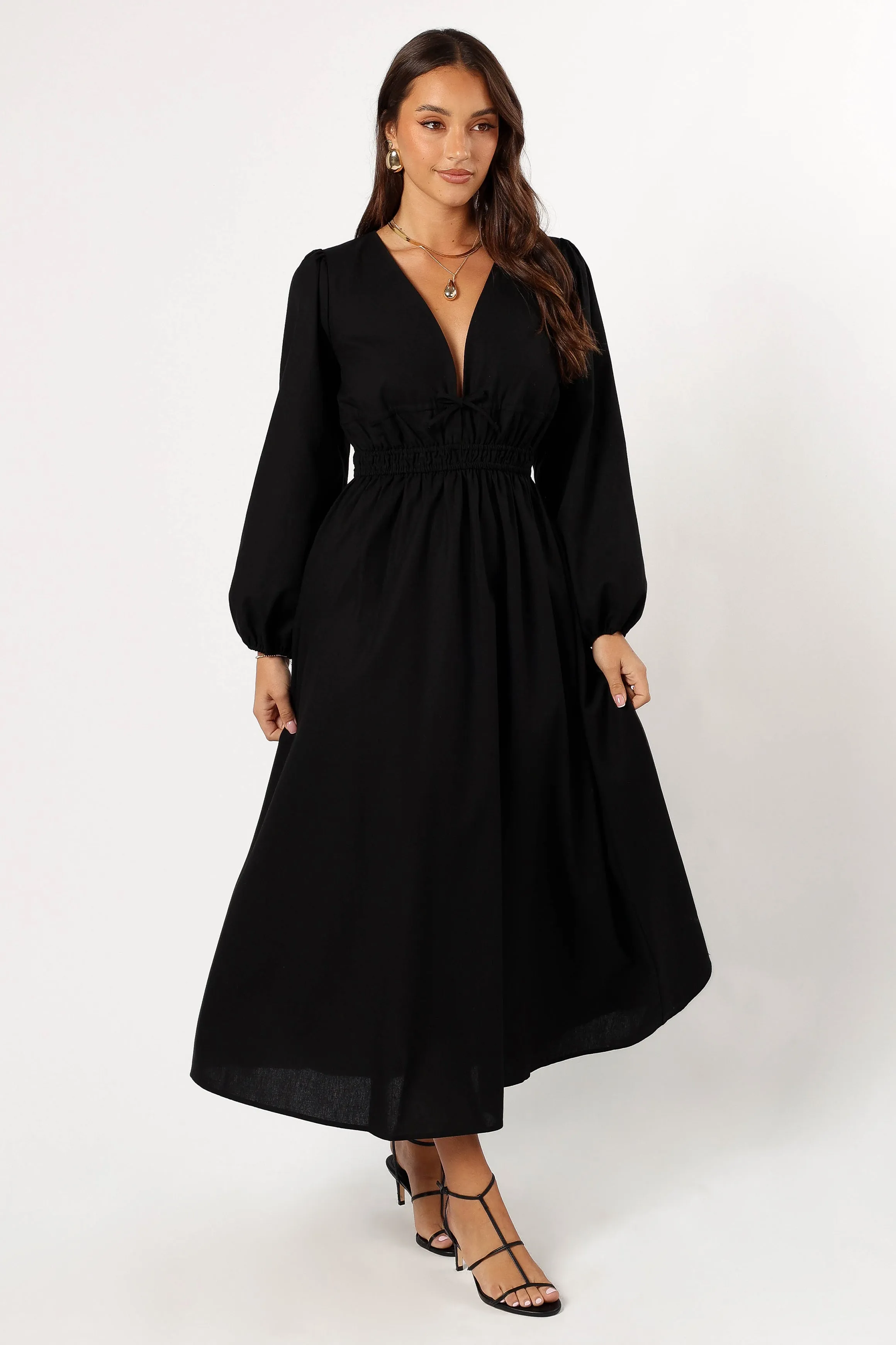 Cece Long Sleeve Maxi Dress - Black sold by Petal & Pup product image thumbnail 5