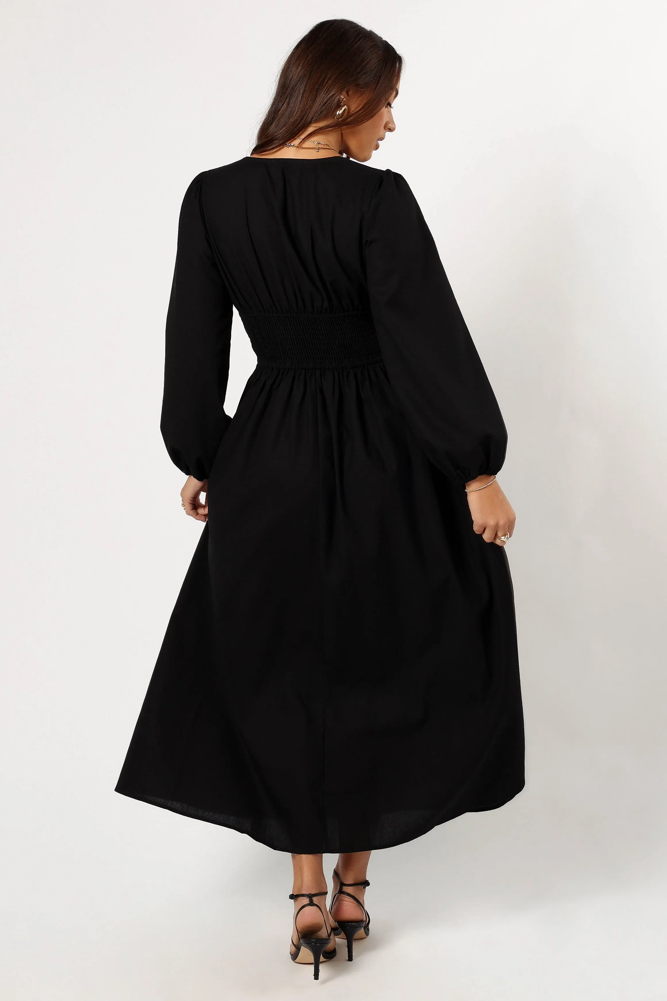 Cece Long Sleeve Maxi Dress - Black sold by Petal & Pup product image thumbnail 4