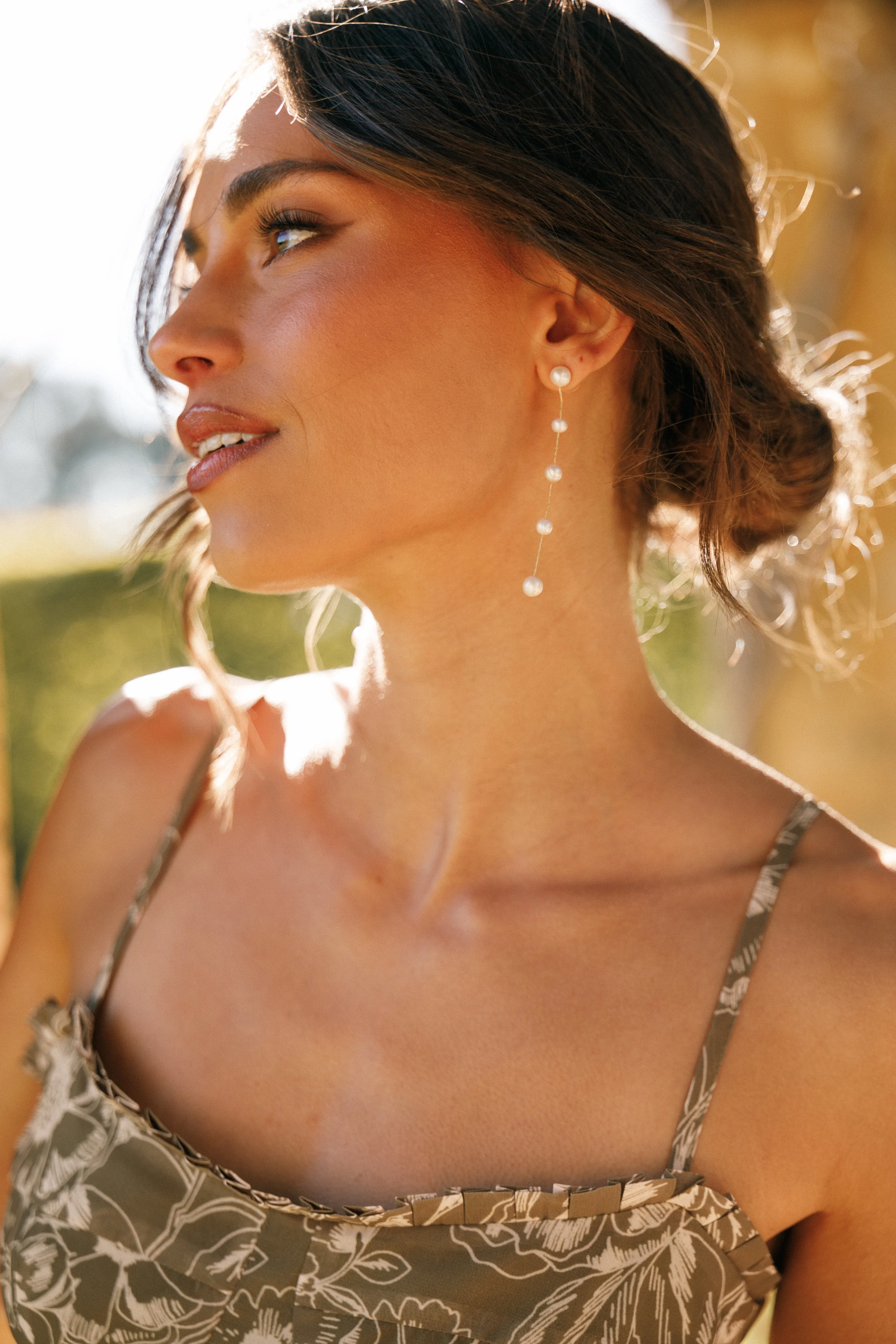 Julianna Pearl Earrings - Gold sold by Petal & Pup