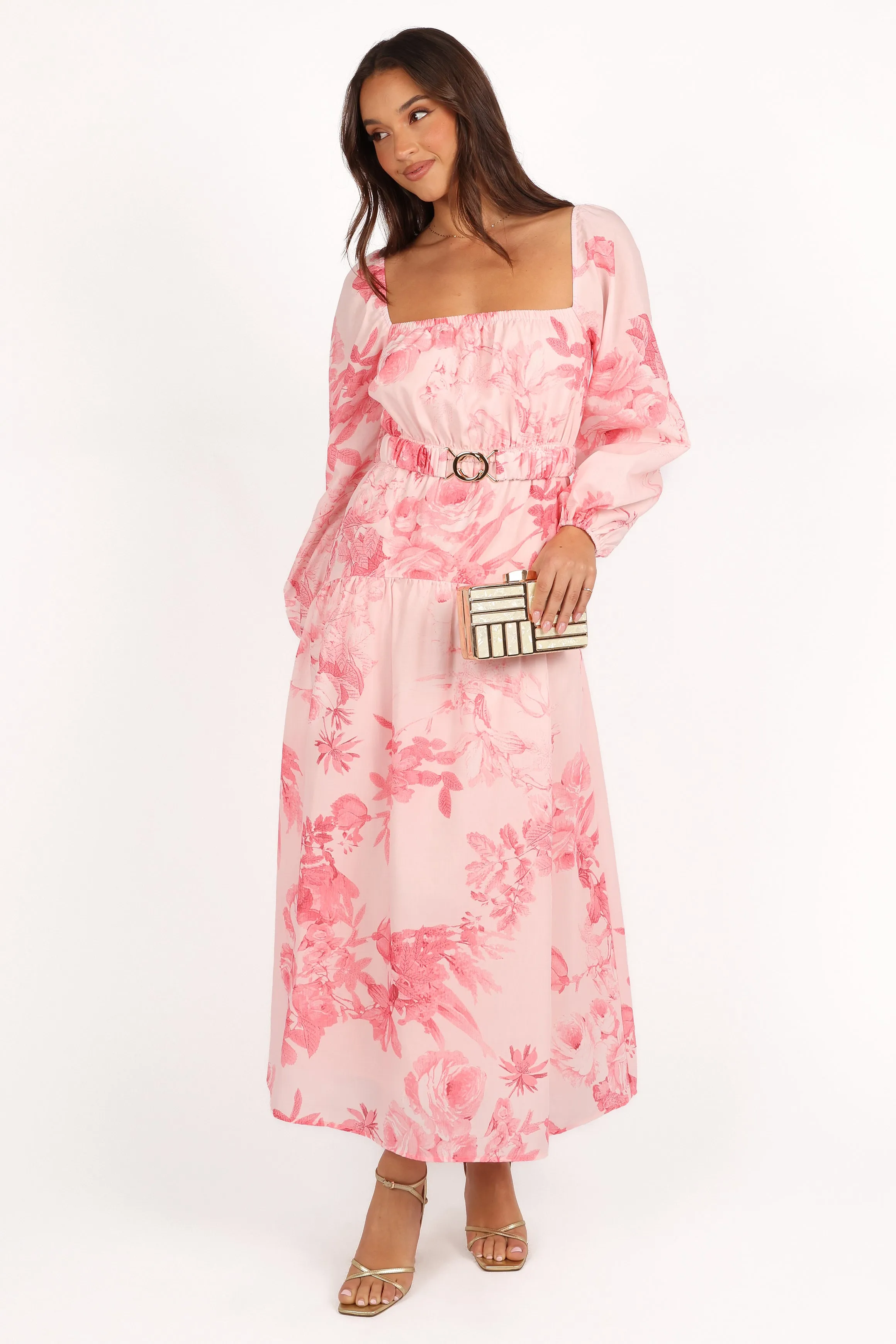 Sharine Long Sleeve Dress - Pink Floral sold by Petal & Pup