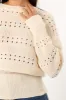 Watton Stripe Knit Sweater - Cream sold by Petal & Pup
