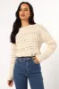 Watton Stripe Knit Sweater - Cream sold by Petal & Pup