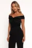 Rita Velvet Off Shoulder Top - Black sold by Petal & Pup