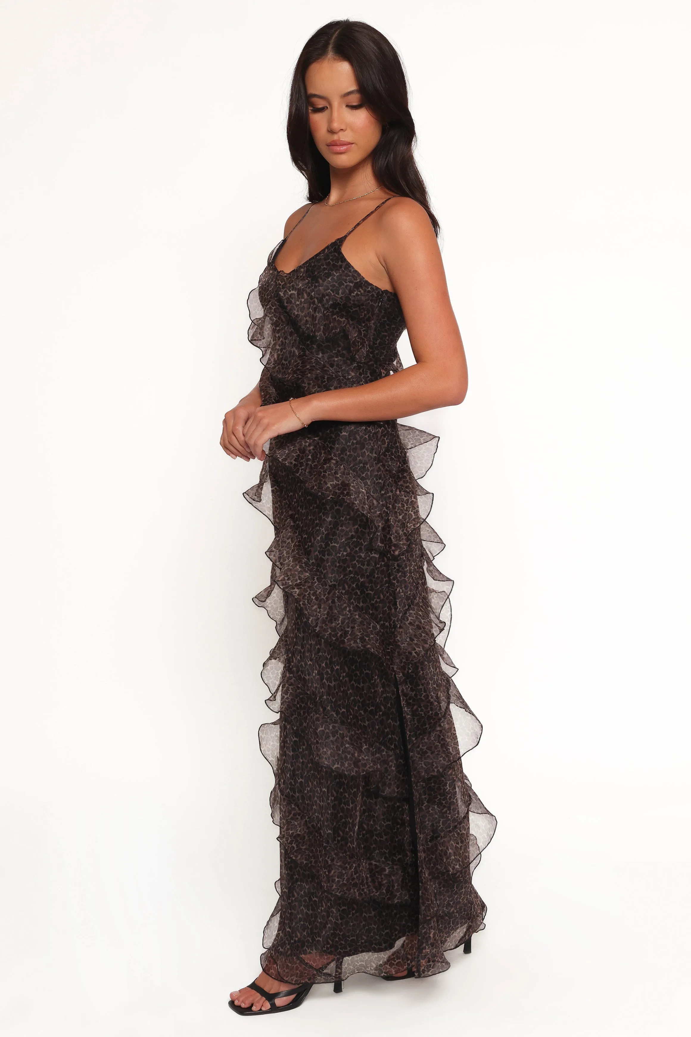 Ciao Ruffles Maxi Dress - Black Leopard sold by Petal & Pup product image thumbnail 4