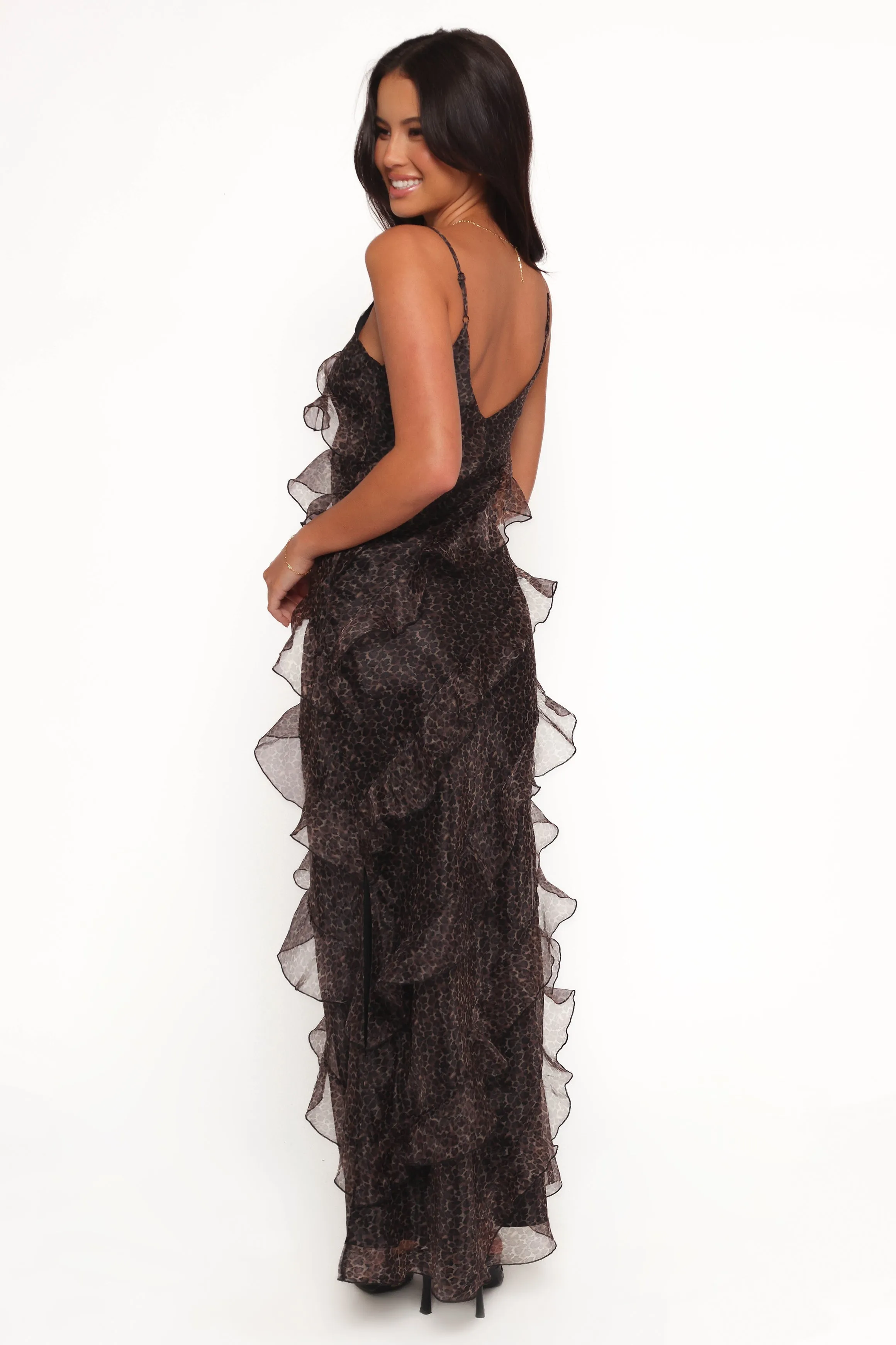 Ciao Ruffles Maxi Dress - Black Leopard sold by Petal & Pup product image thumbnail 5